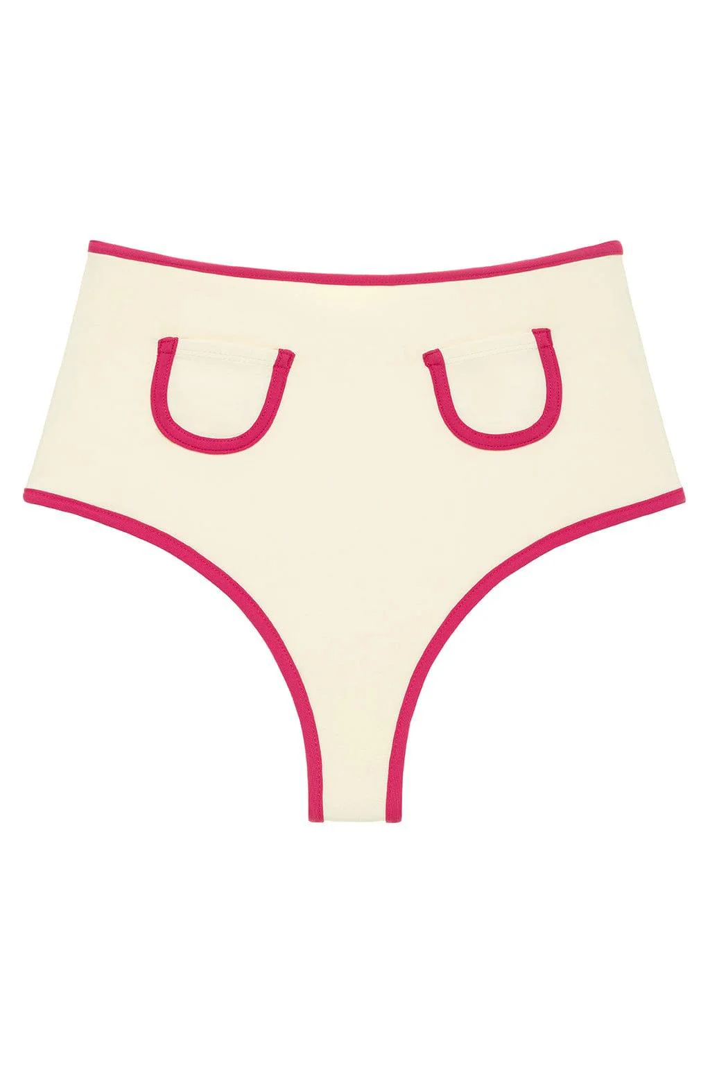 Cream Raspberry Binded Polly Bikini Bottom - Image 2