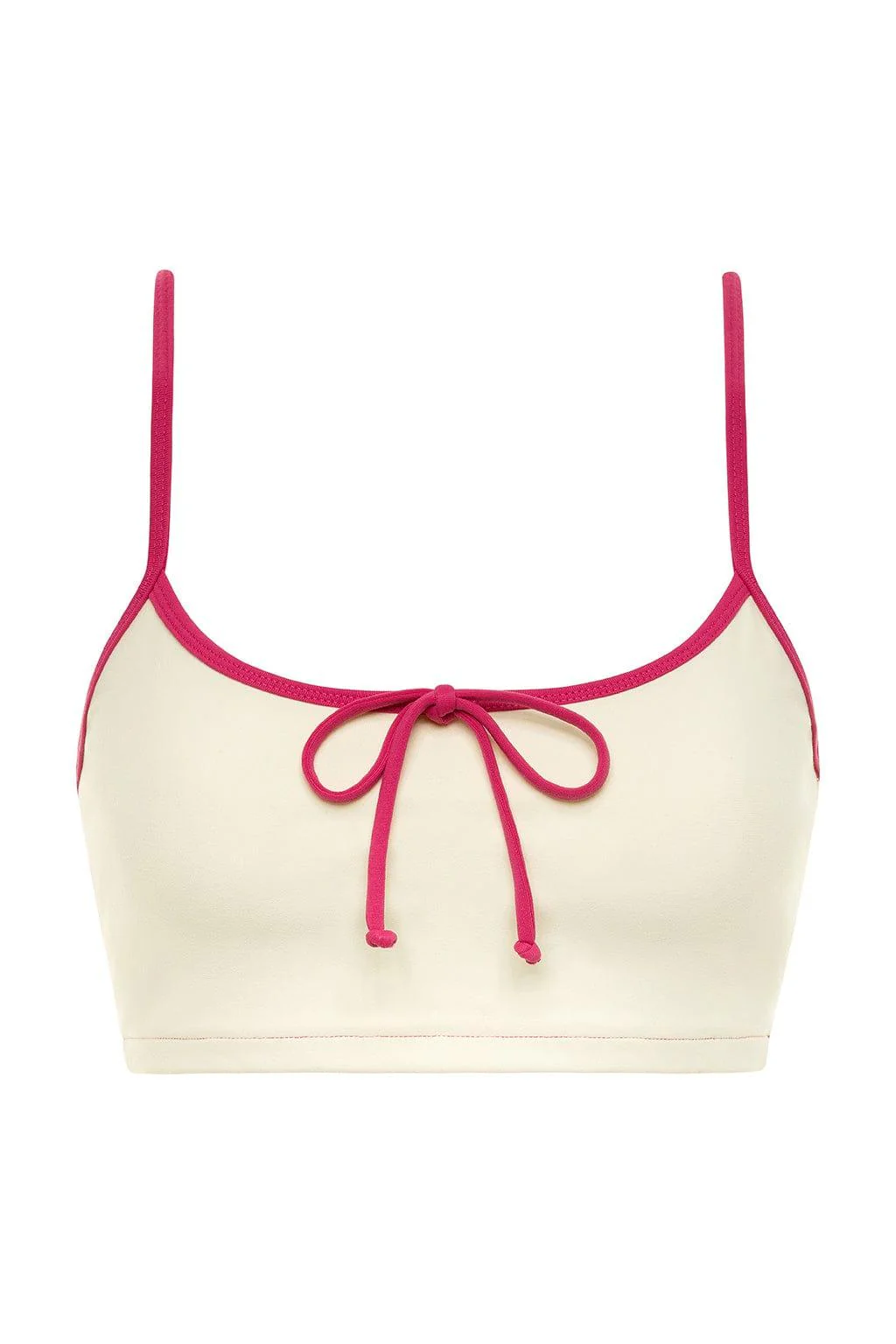 Cream Raspberry Binded Racerback Sport Top - Image 2
