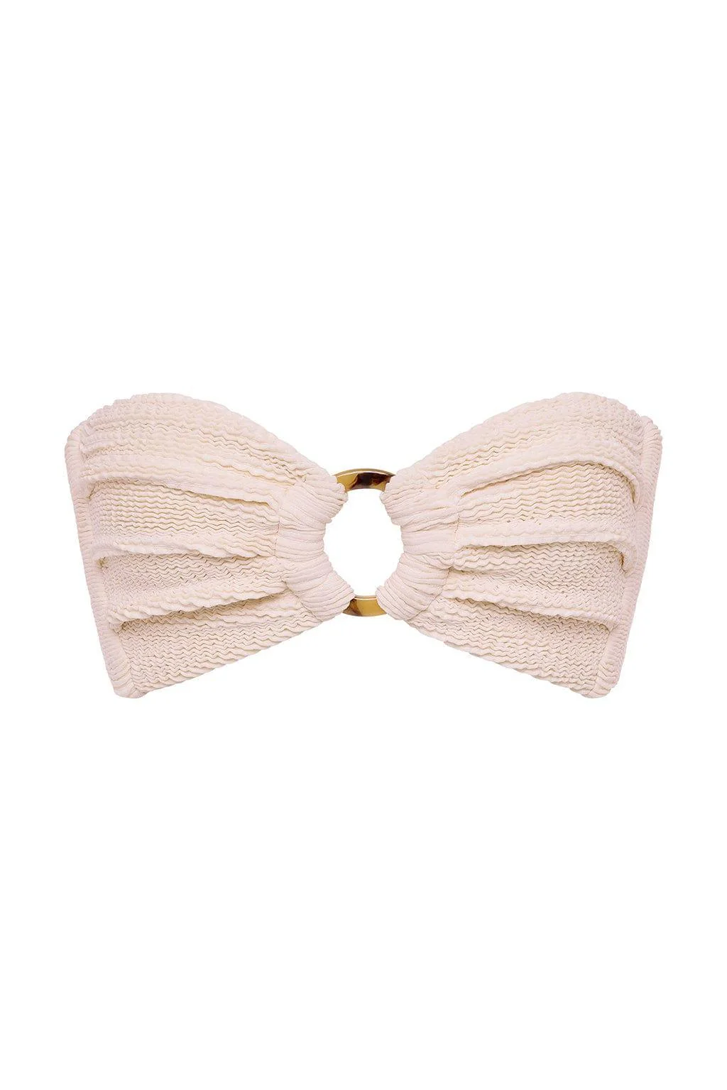 Crema Scrunch Tori Bandeau Bikini Top - Image 2