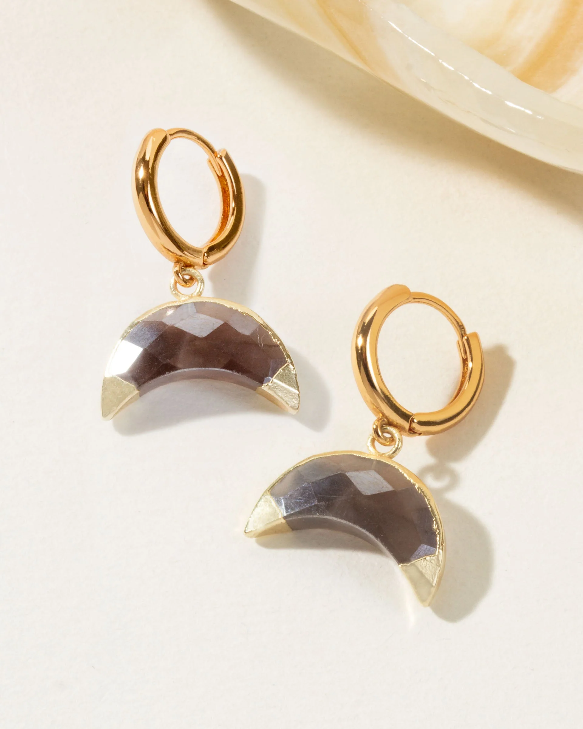 Crescent Horn Huggie Hoop Earring - Image 12
