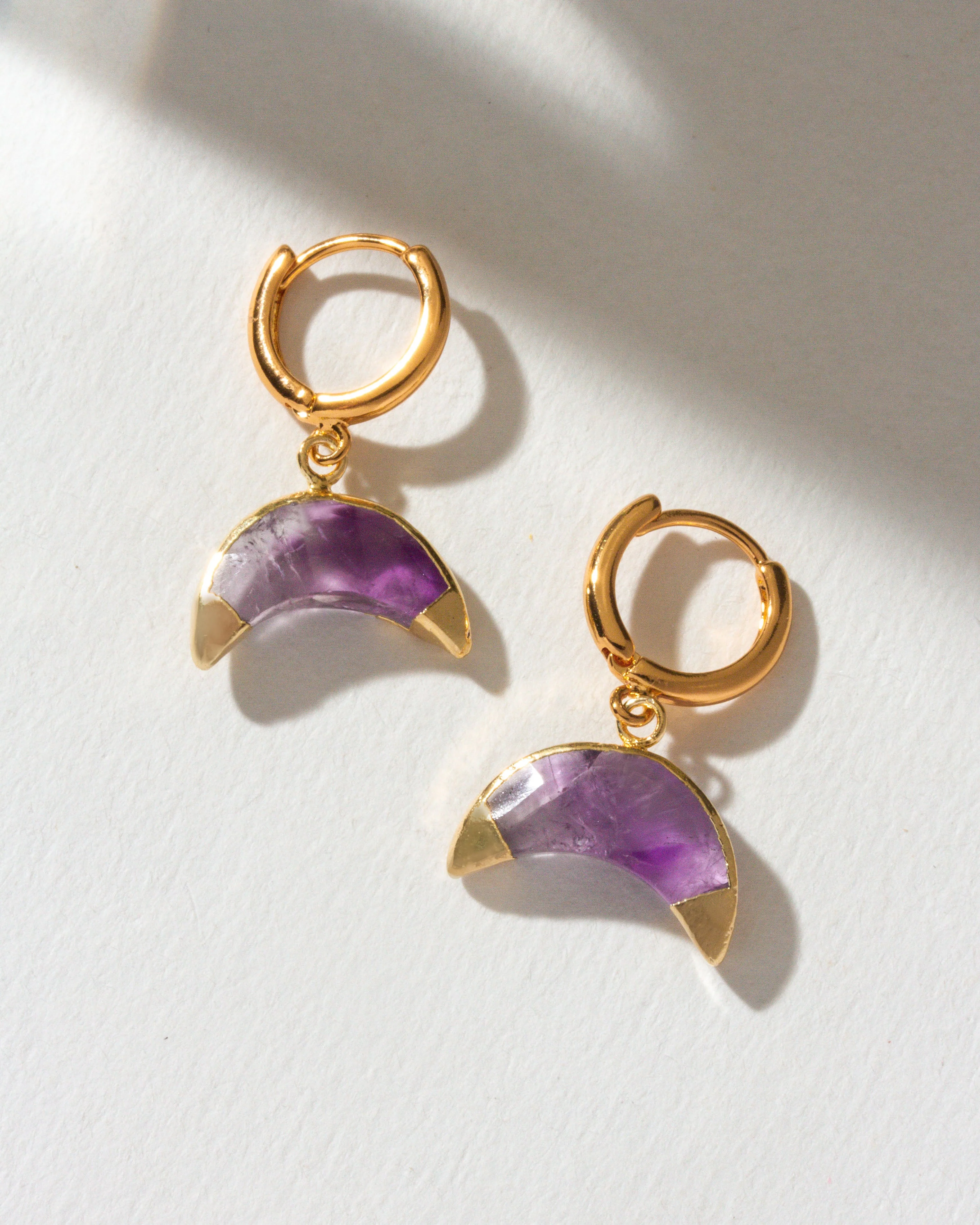 Crescent Horn Huggie Hoop Earring - Image 3