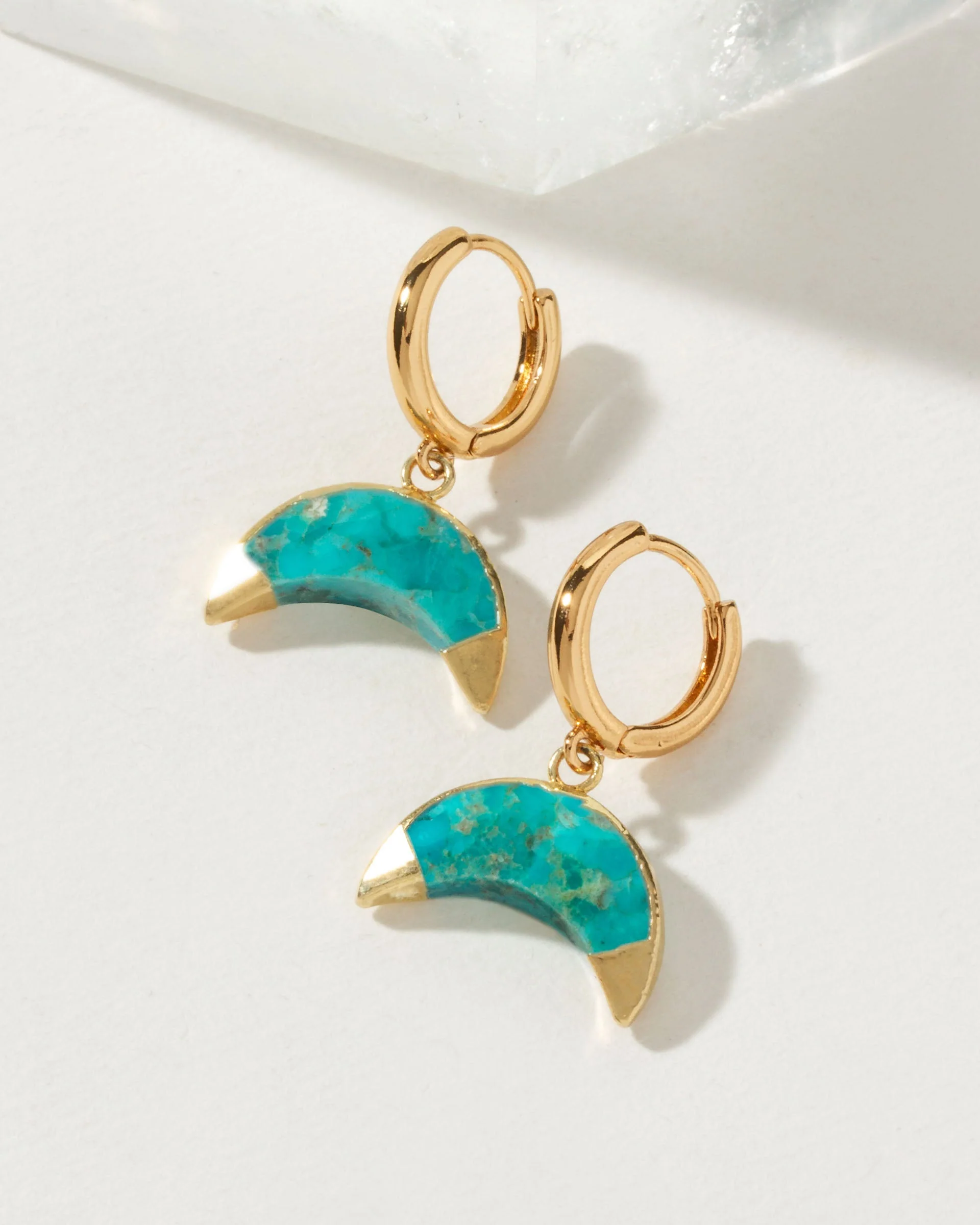 Crescent Horn Huggie Hoop Earring - Image 7