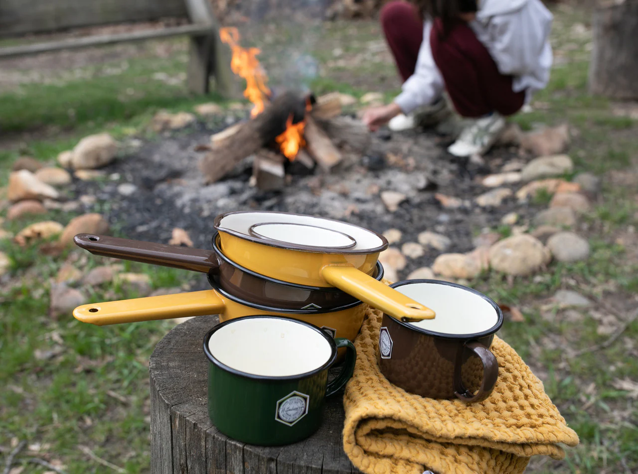 Camp Wandawega x CCH Soup Mug - Mustard Yellow & Cream - Image 4