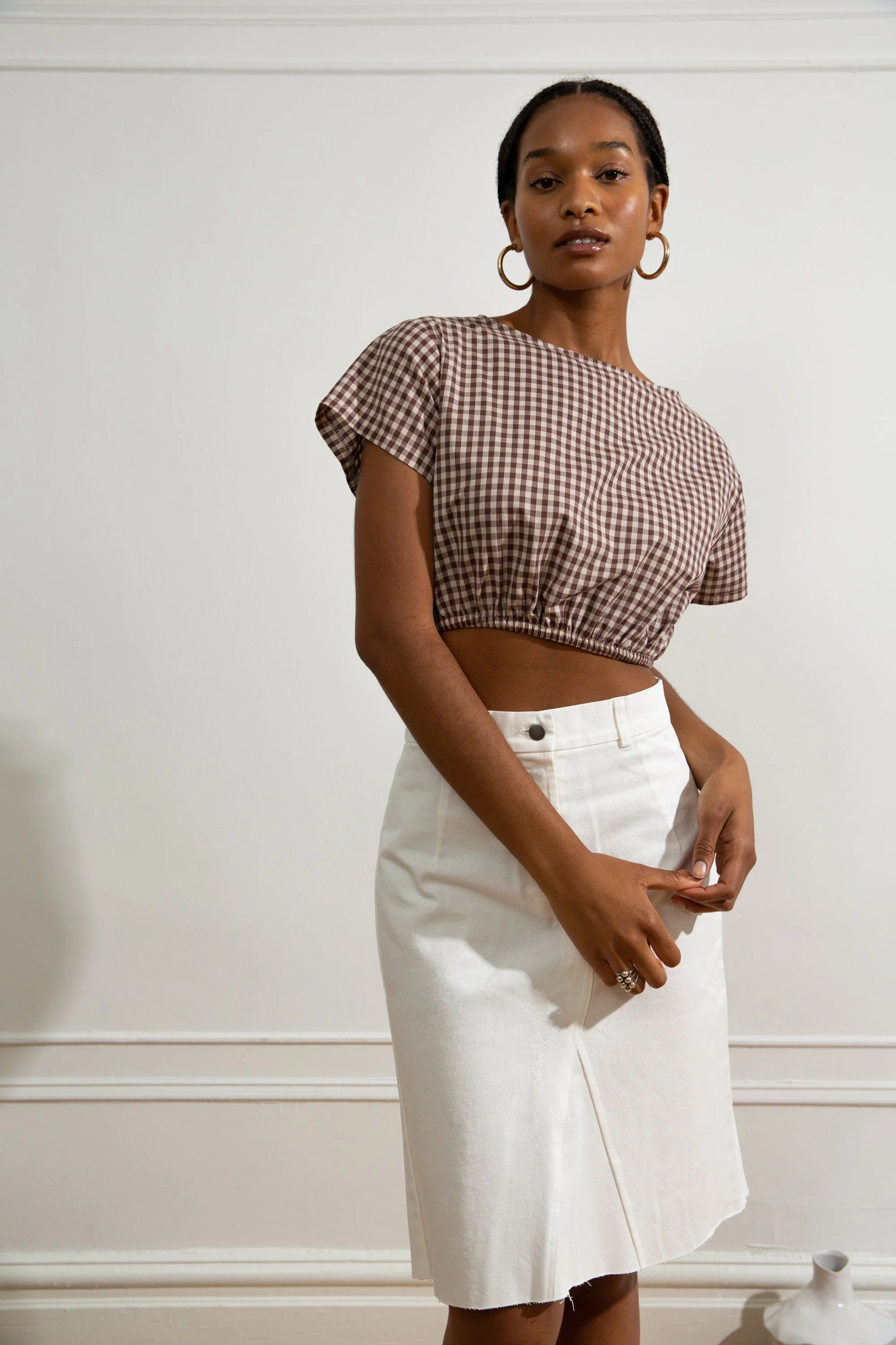 Daria Pencil Skirt - White - Image 3