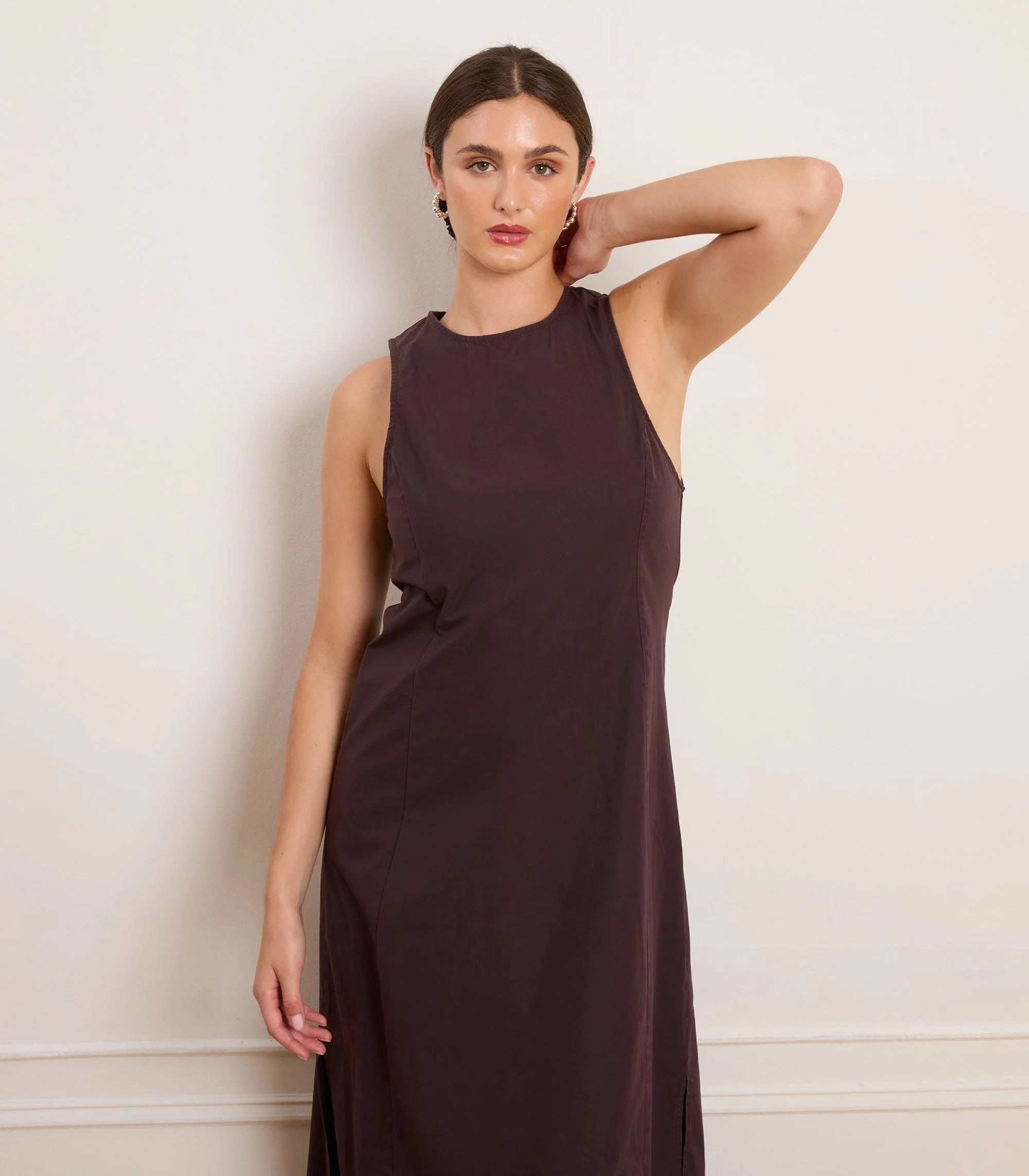 Tyler Midi Dress - Dark Cocoa - Image 4