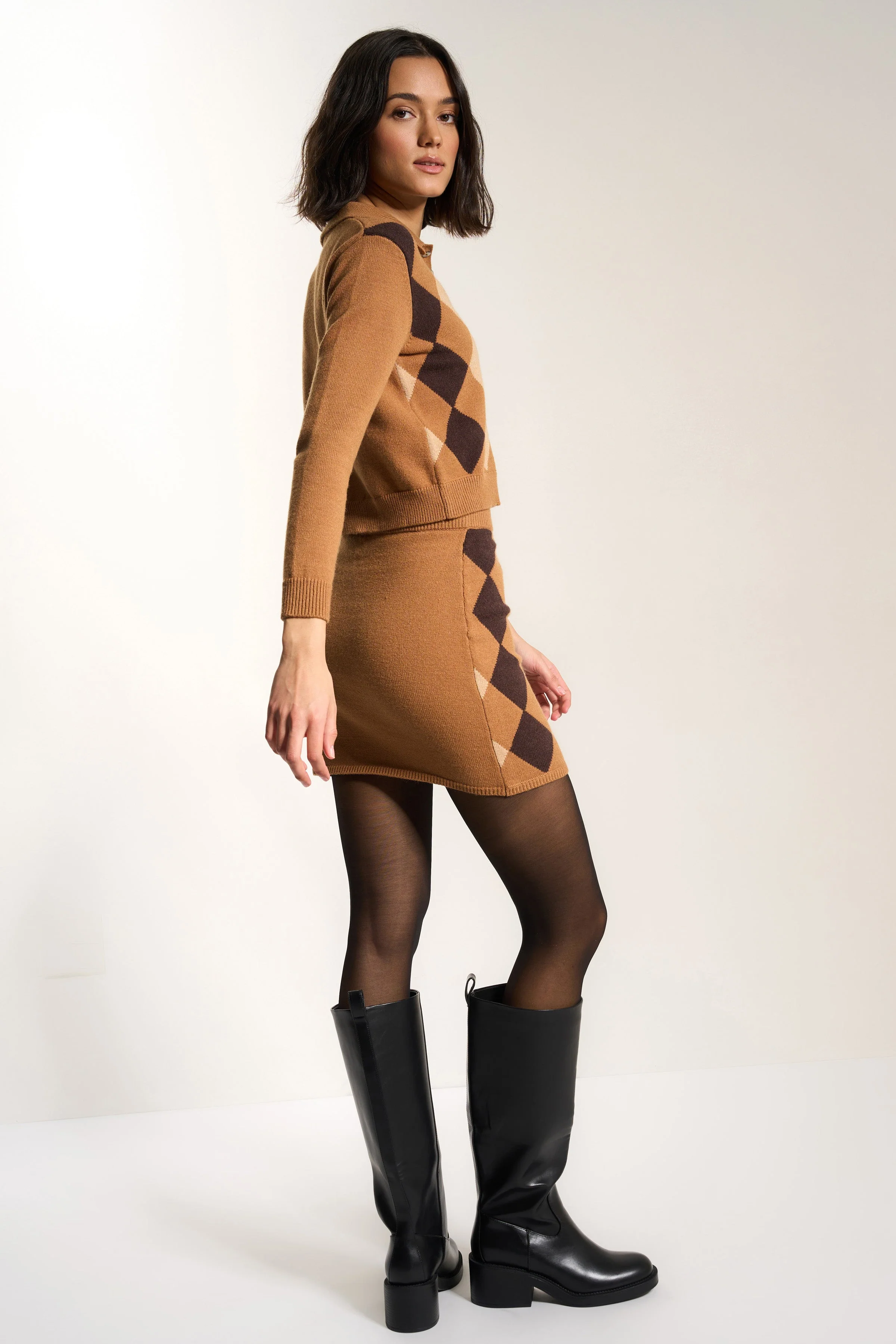 Dawn Mini Skirt - Chocolate - Image 3