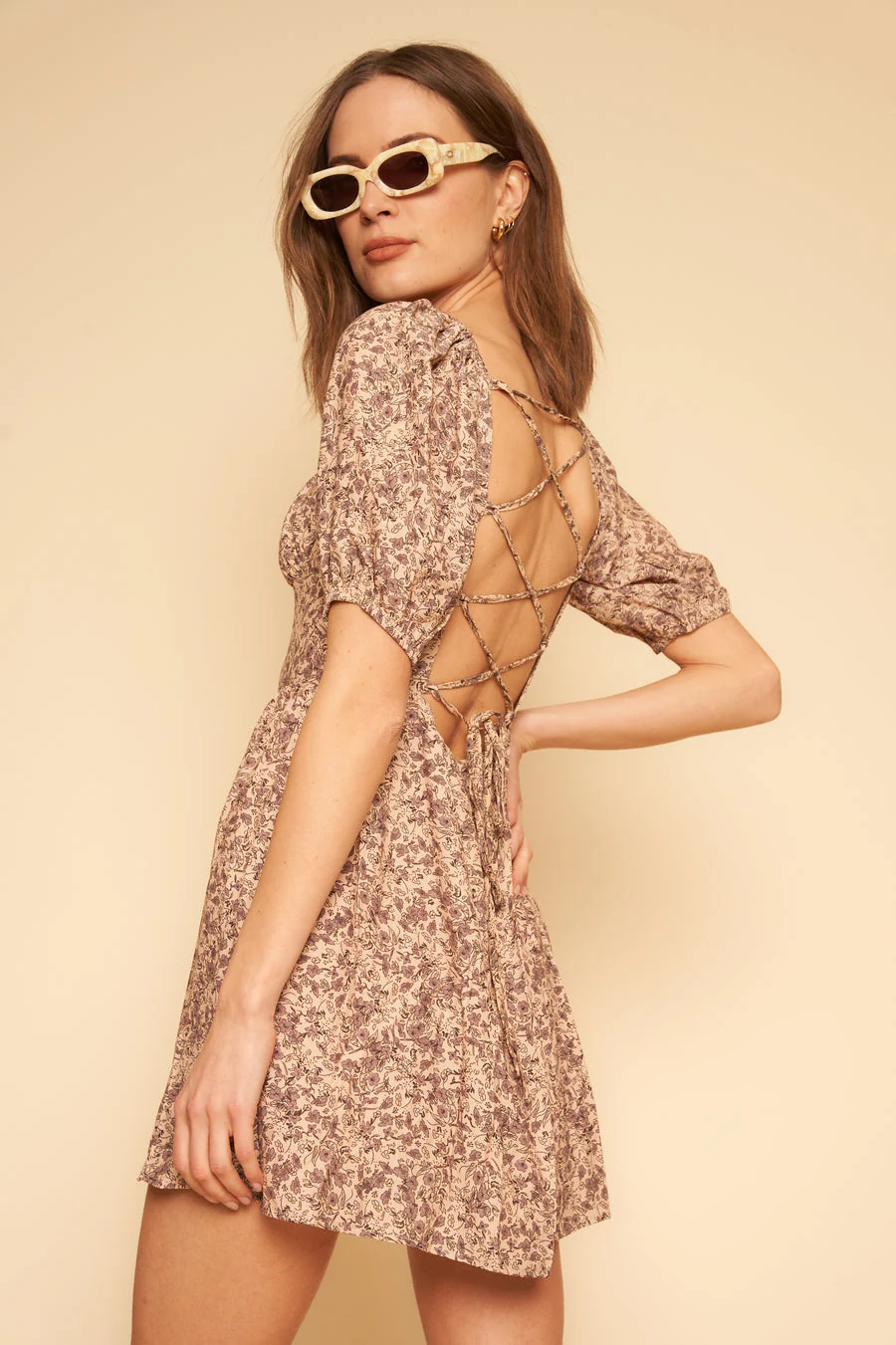 Dena Dress in Lavender Floral - Image 3
