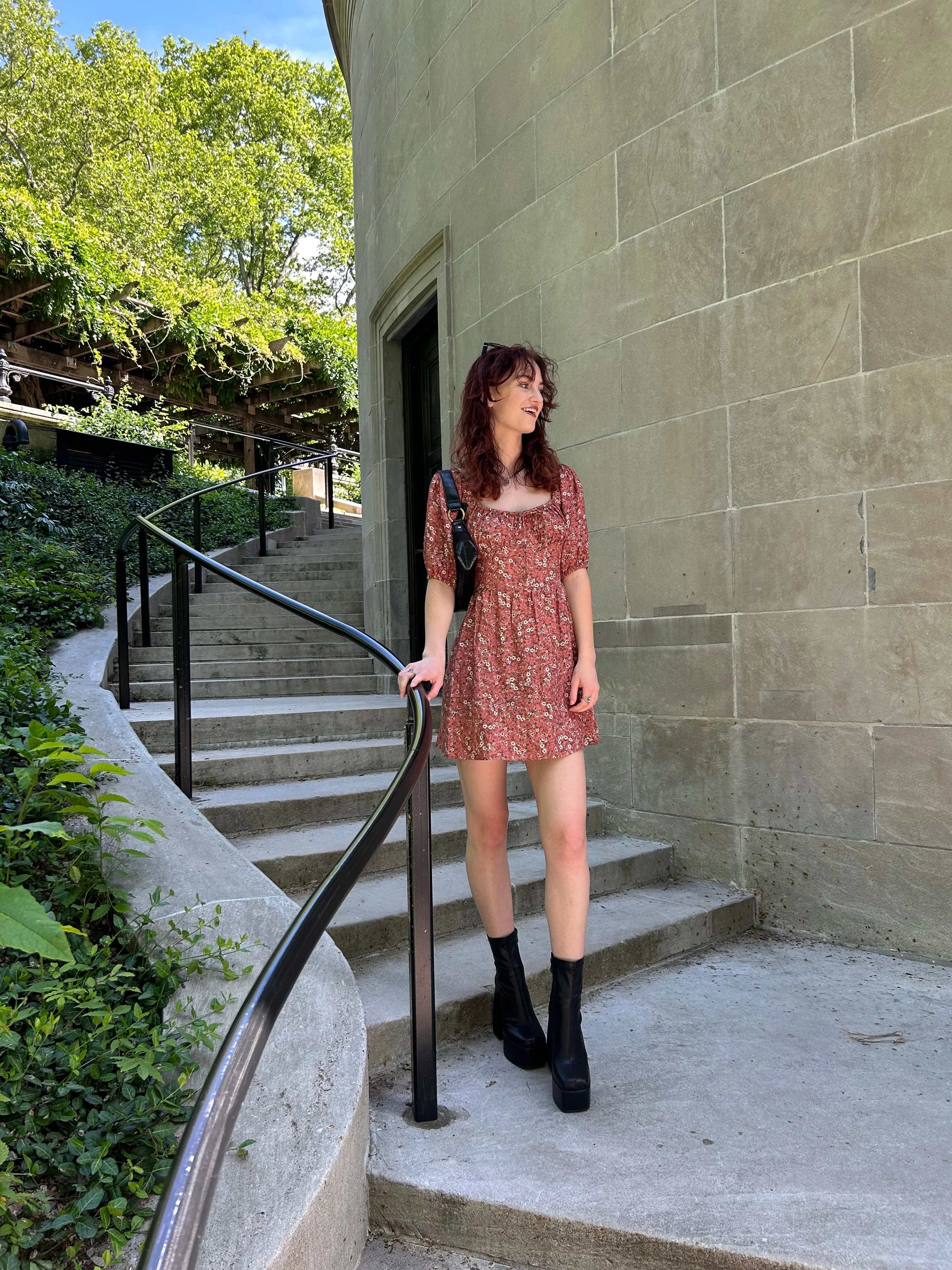 Dena Dress in Rhubarb Floral - Image 4