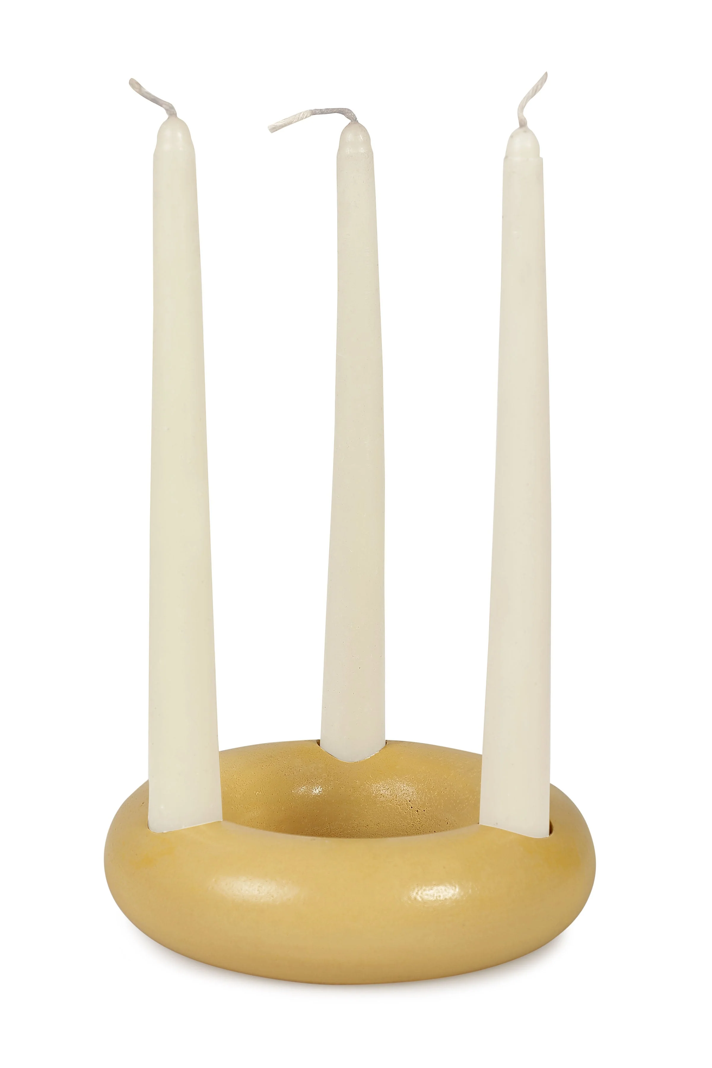 Donut Candle Holder - Yellow