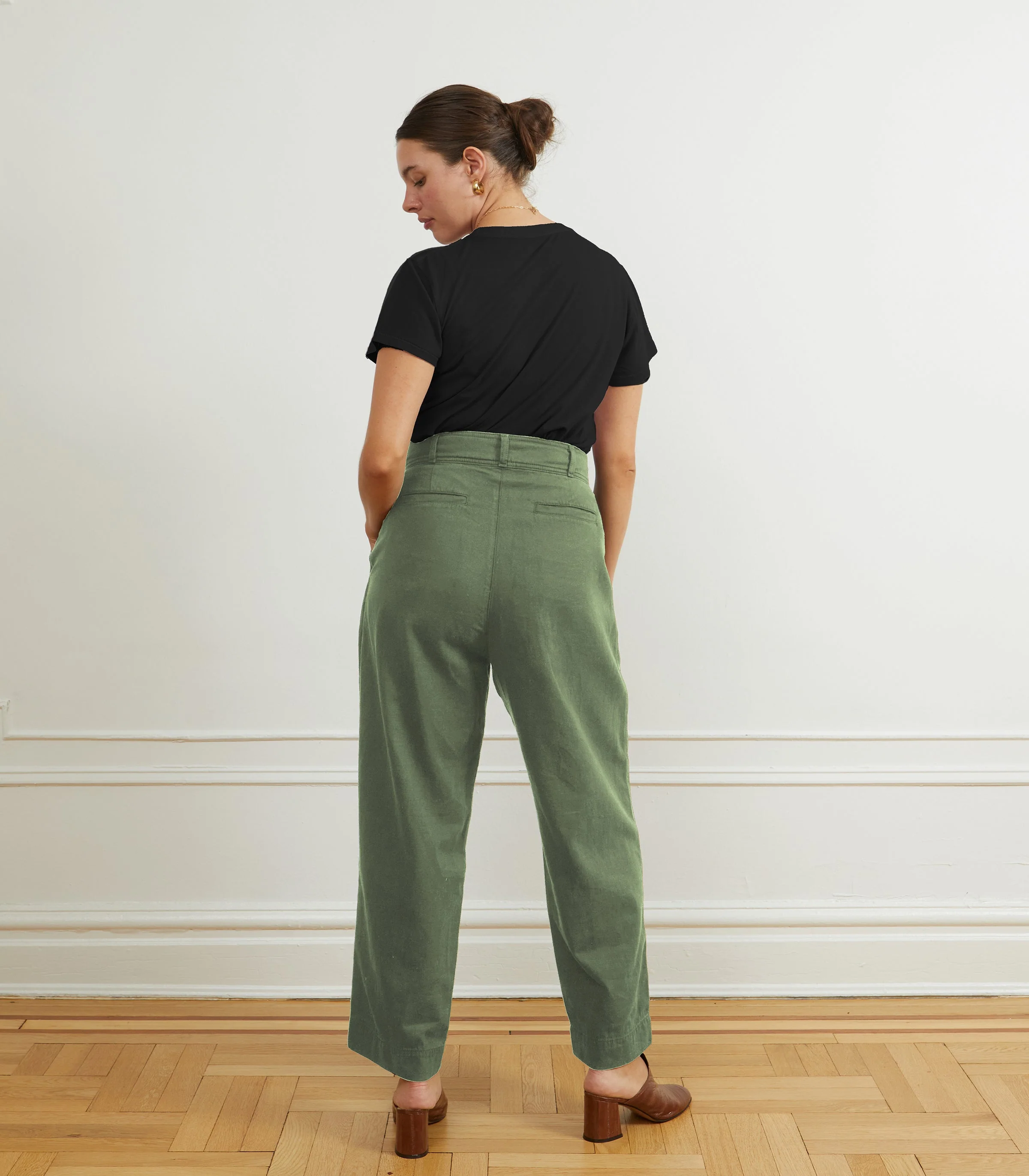 Elaine Pleated Tapered Trousers - Cardamom - Image 7