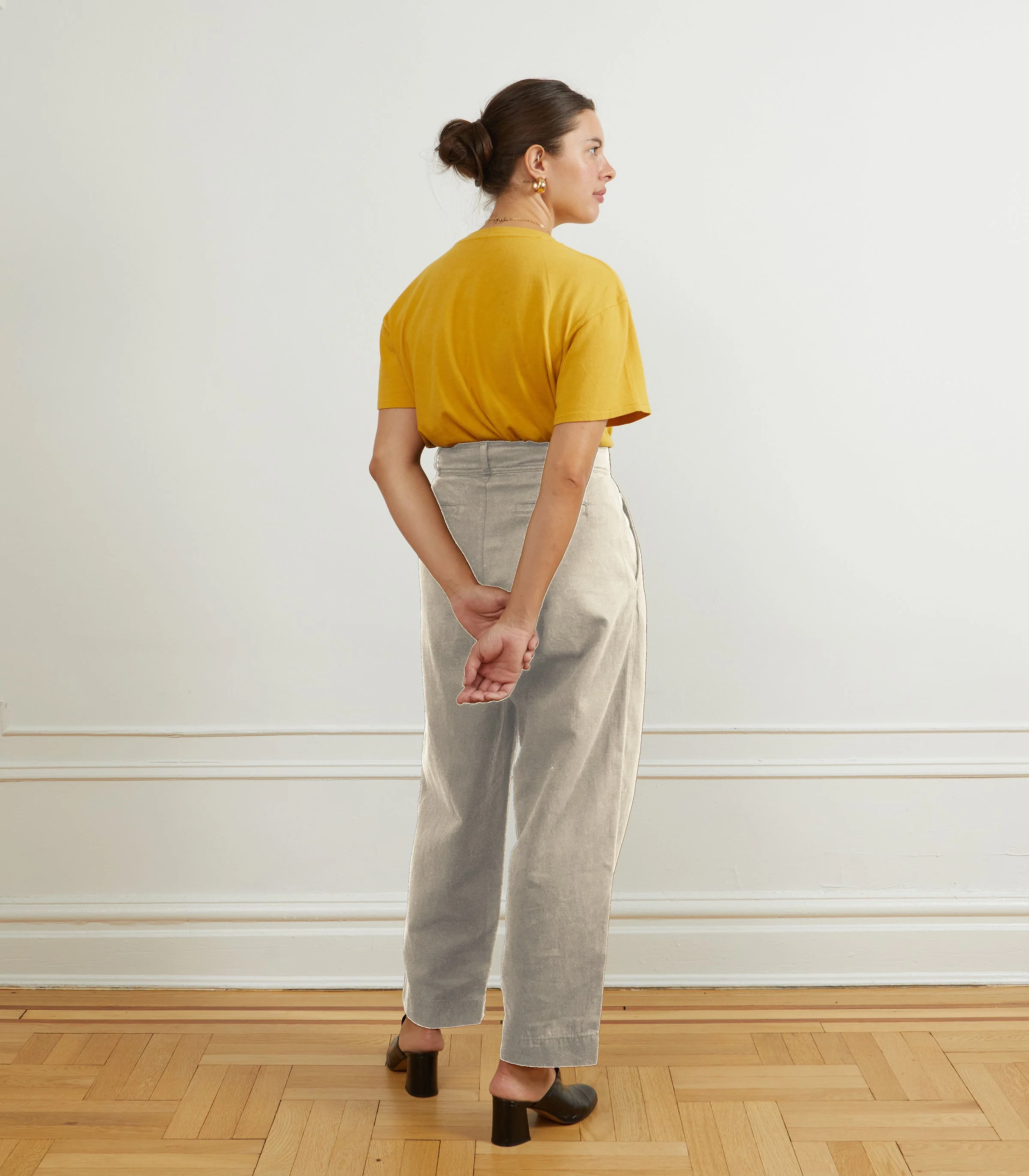 Elaine Pleated Tapered Trousers - Salt - Image 2