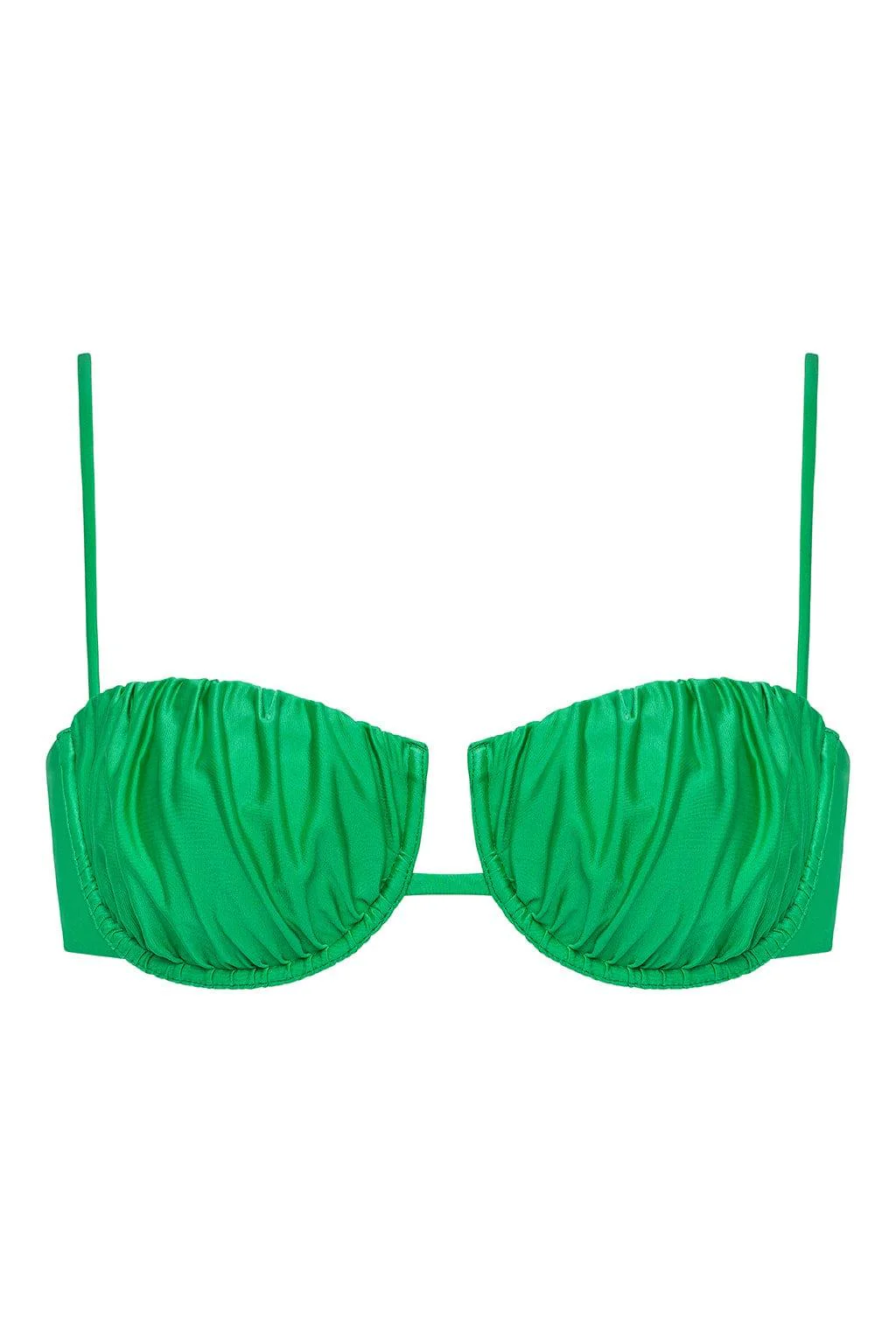 Emerald Shimmer Petal Bikini Top - Image 2