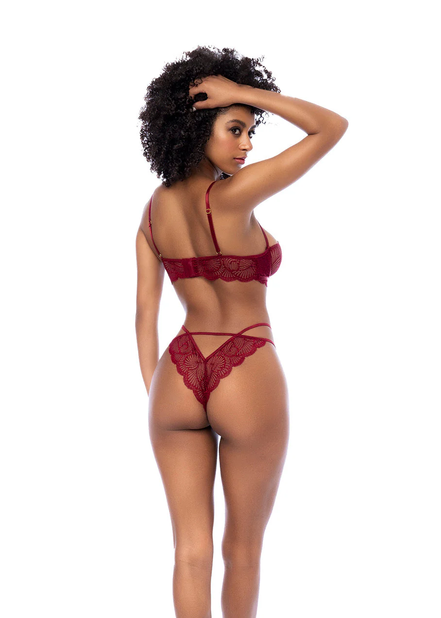 Enticing Glamour Strappy Balconette Set - Image 2