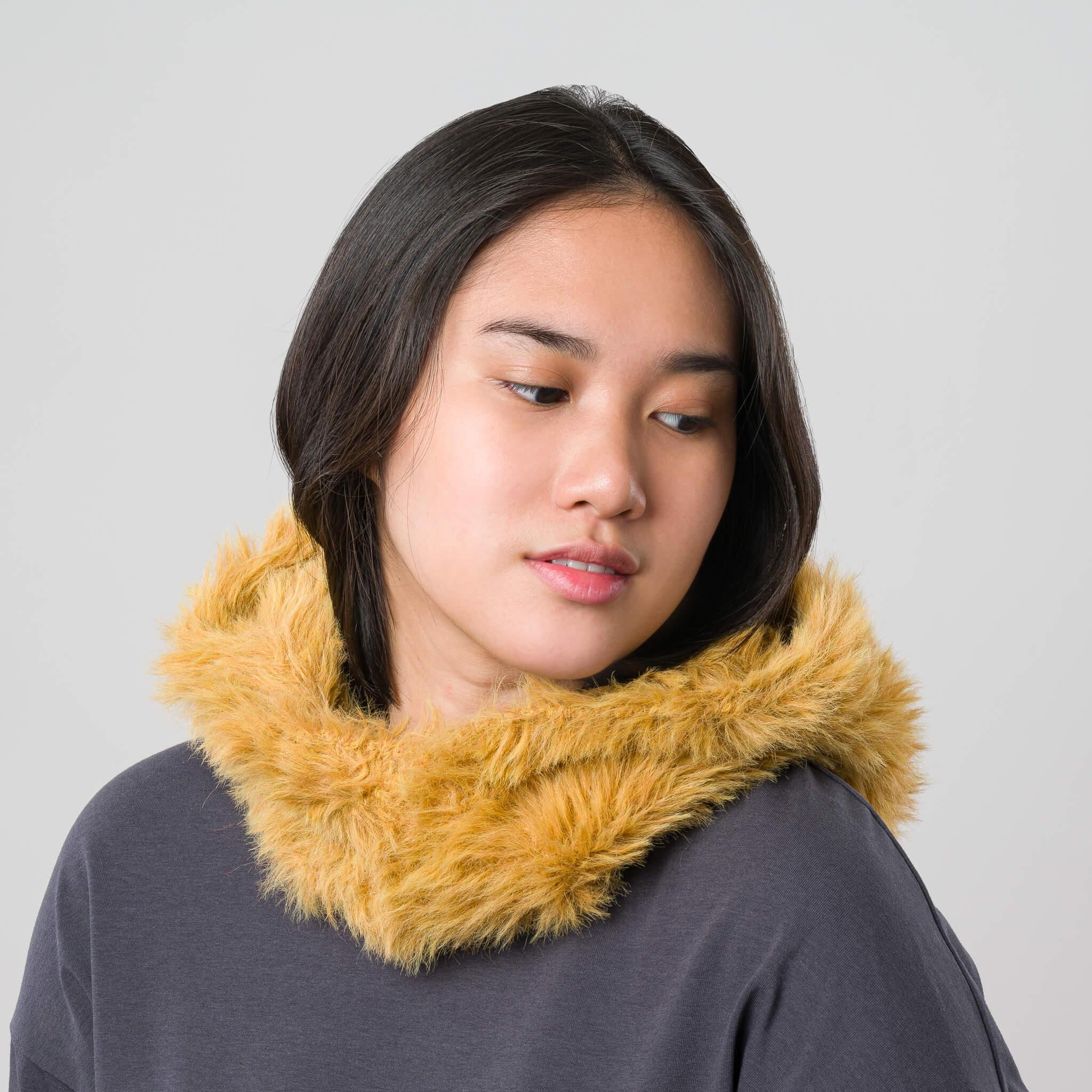 Faux Fur Knit Hood - Image 11