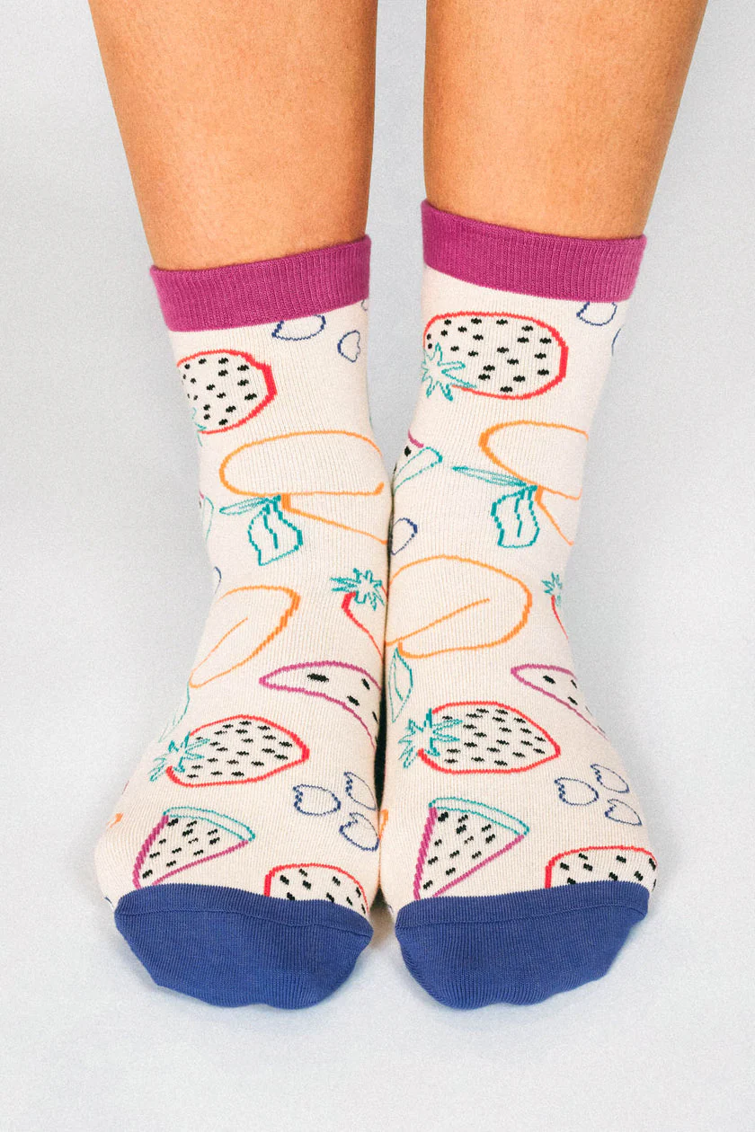 Favorite Fruits Knit Ankle Sock