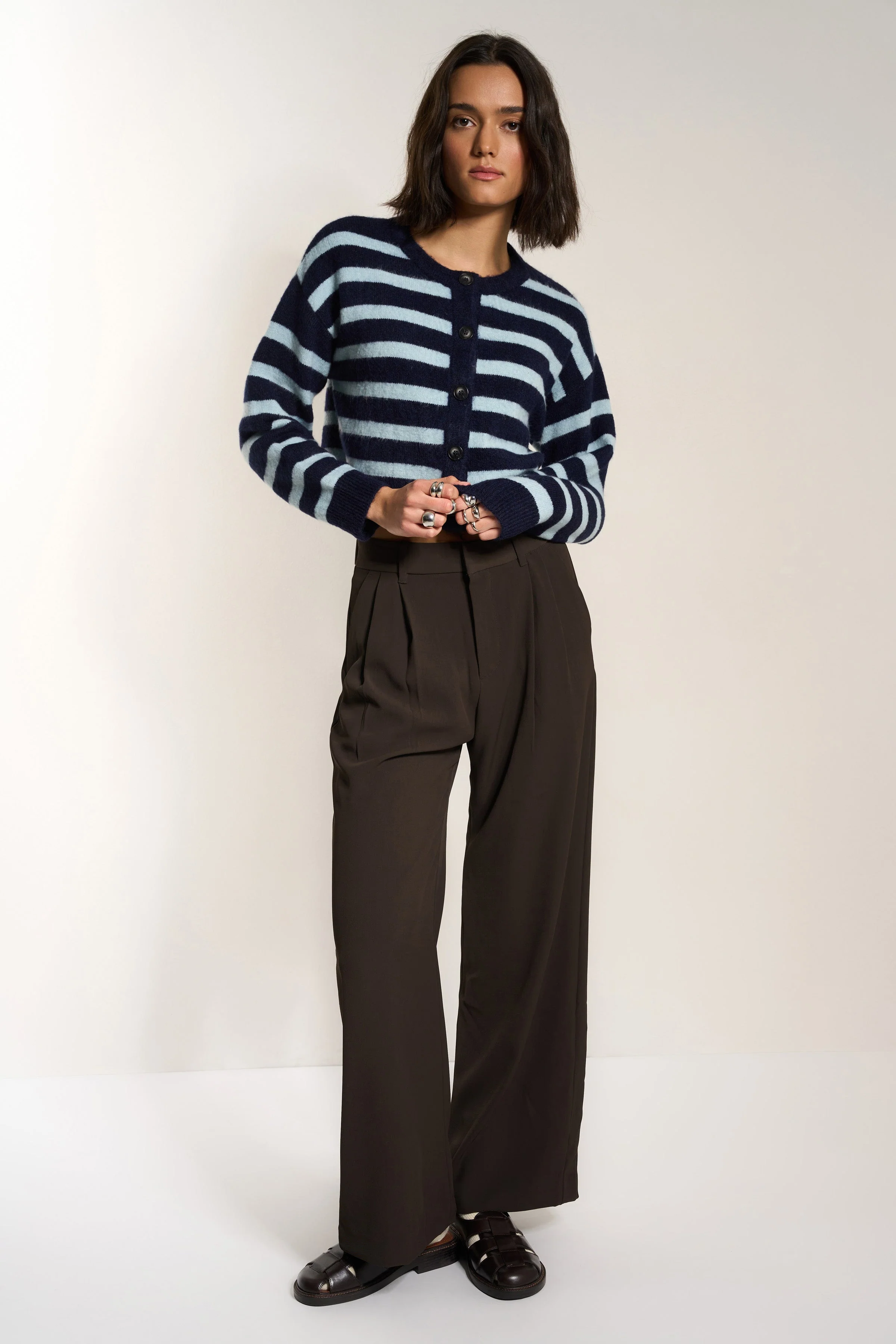 Fiona Cardigan - Sky Stripe - Image 4