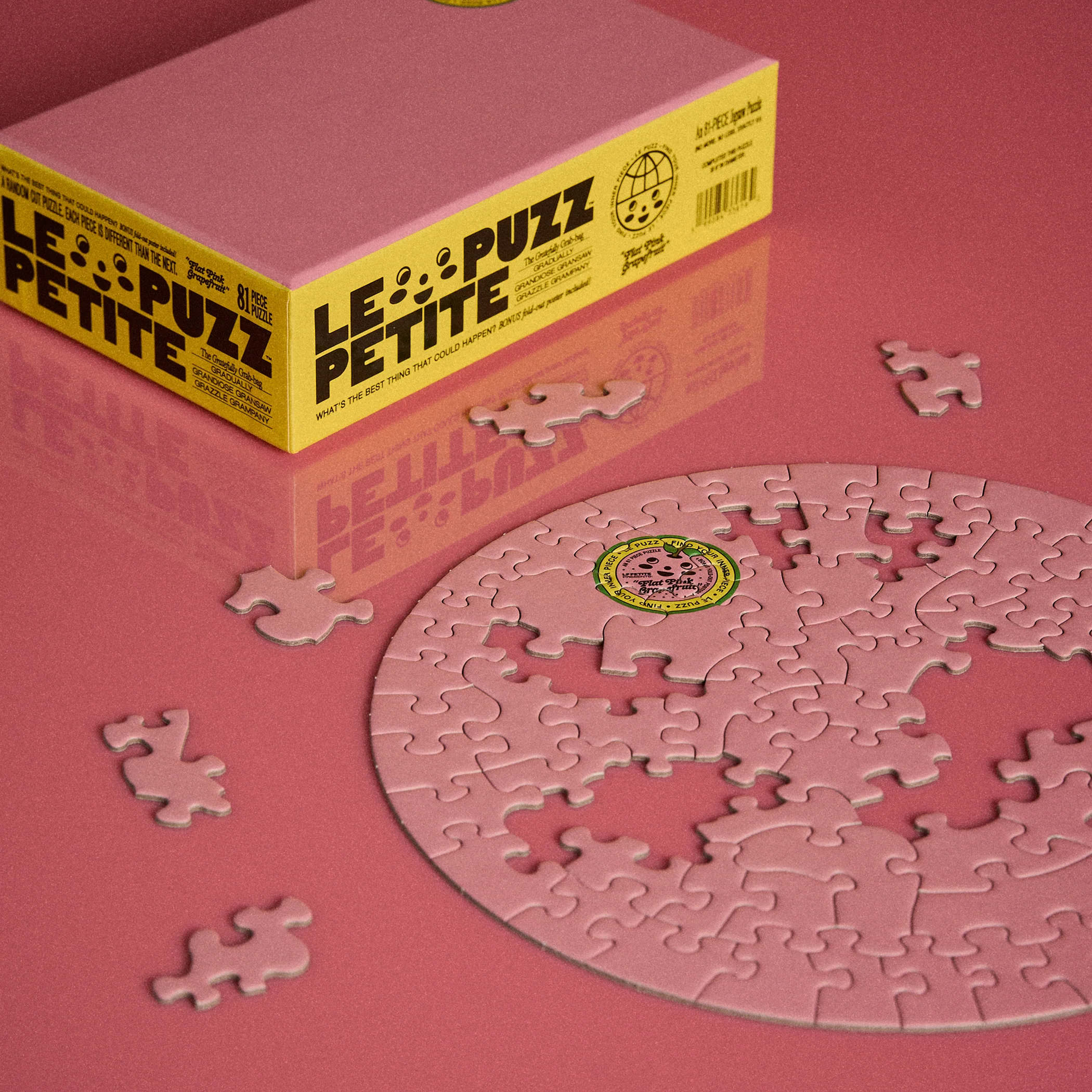 Flat Pink Grapefruit Puzzle - Image 2