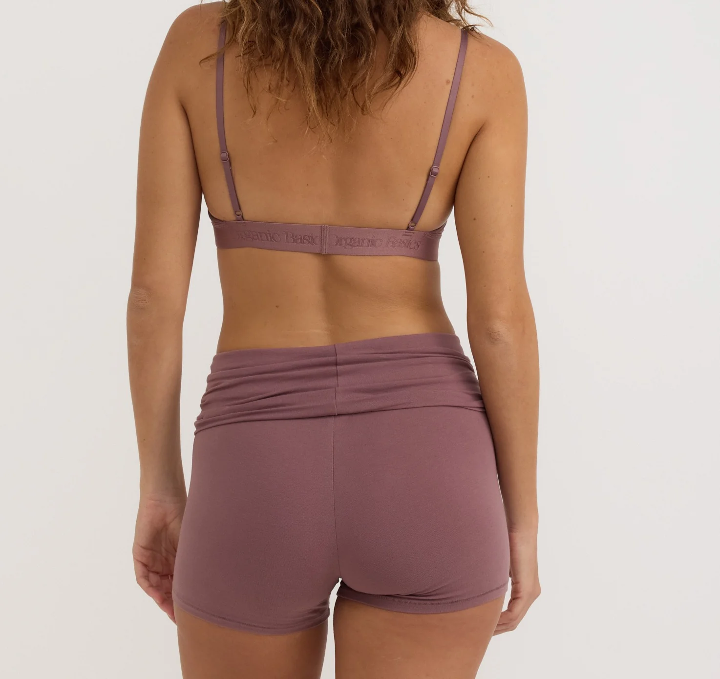 Flex Foldover Shorts - Rose Wood - Image 3