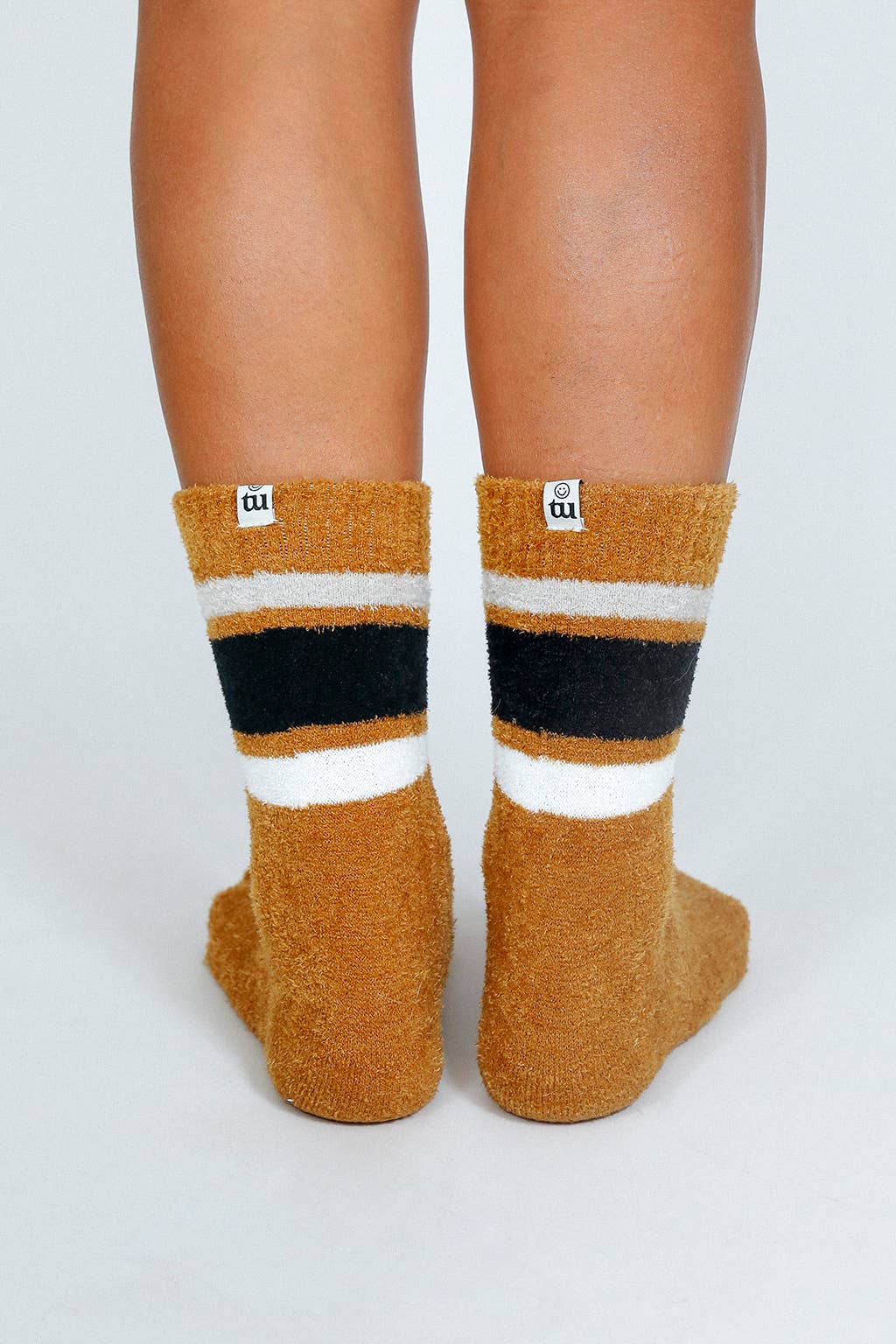 Flour Plush Teddy Ankle Socks - Caramel - Image 3