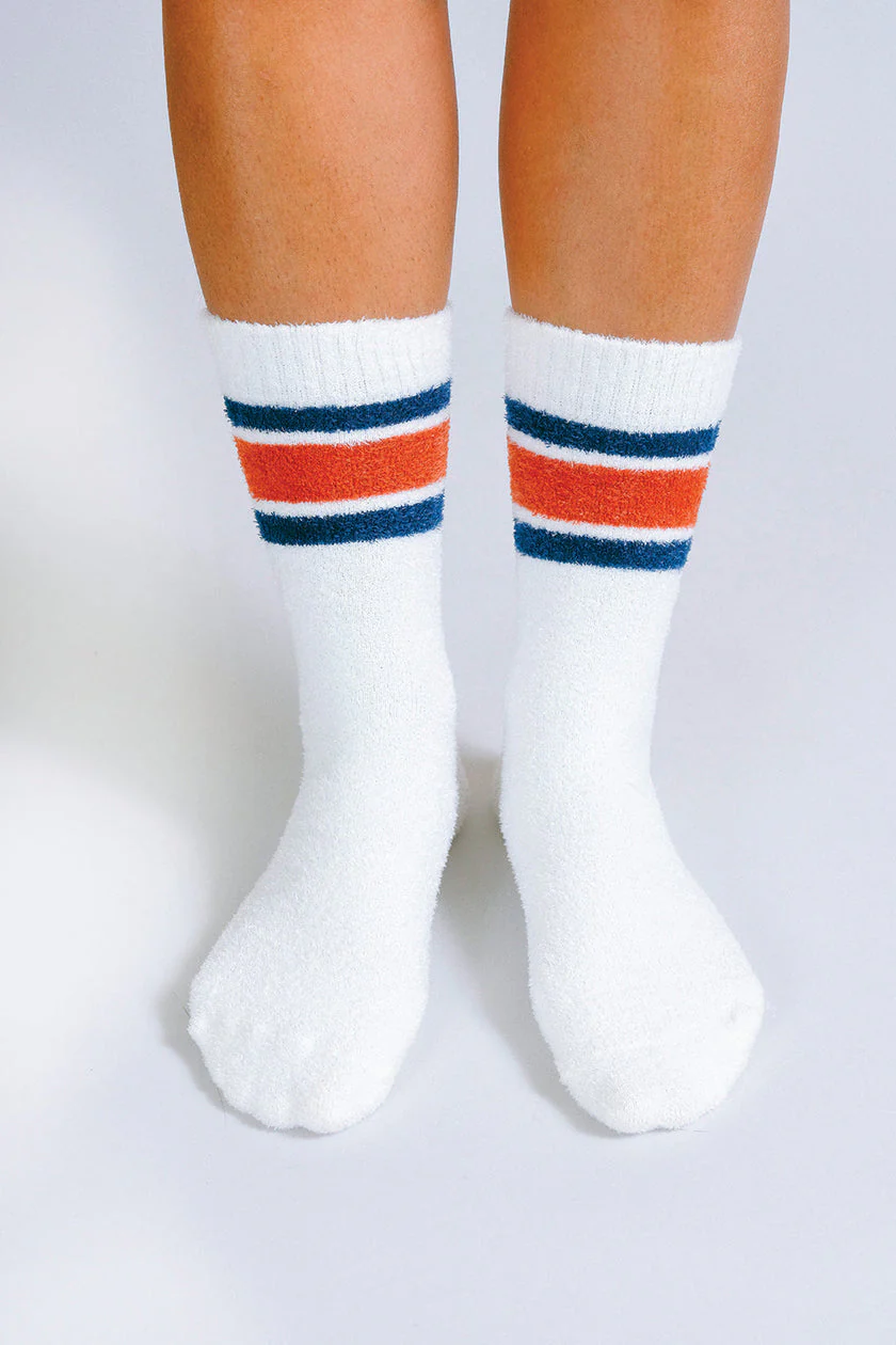 Flour Plush Teddy Ankle Socks - White