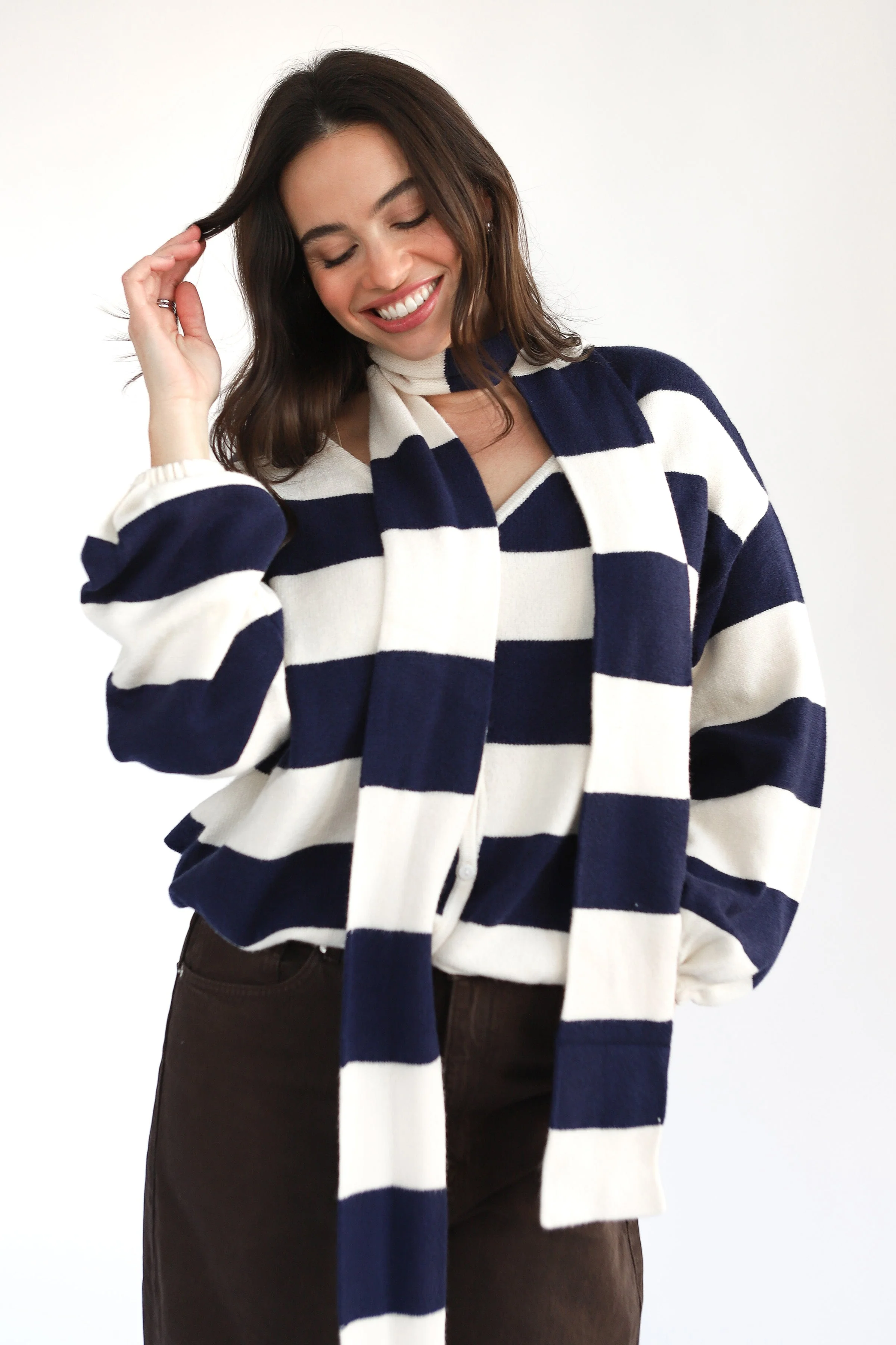 Gemma Cardigan w/ Scarf - Image 3