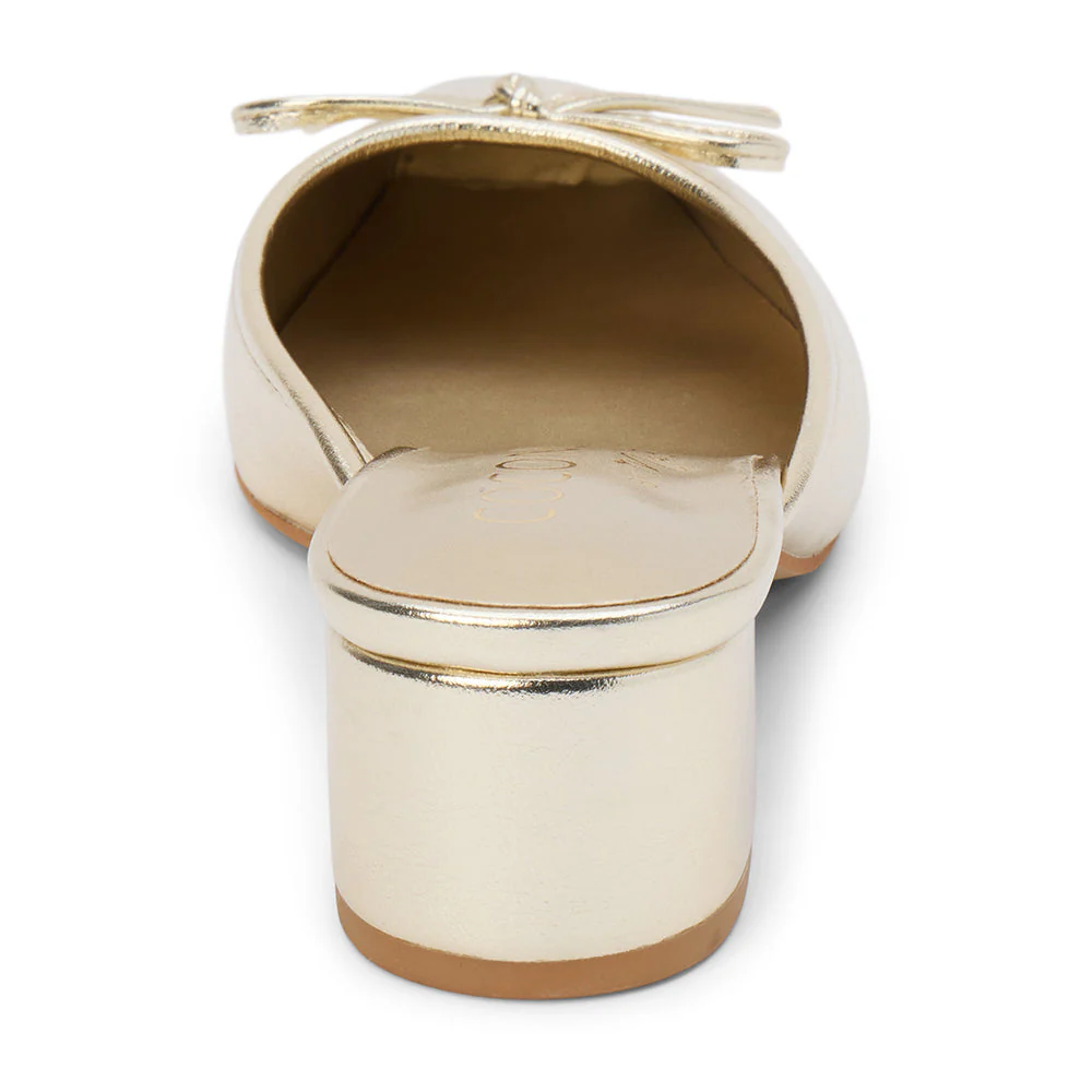 Geneva Heeled Mule - Gold - Image 6