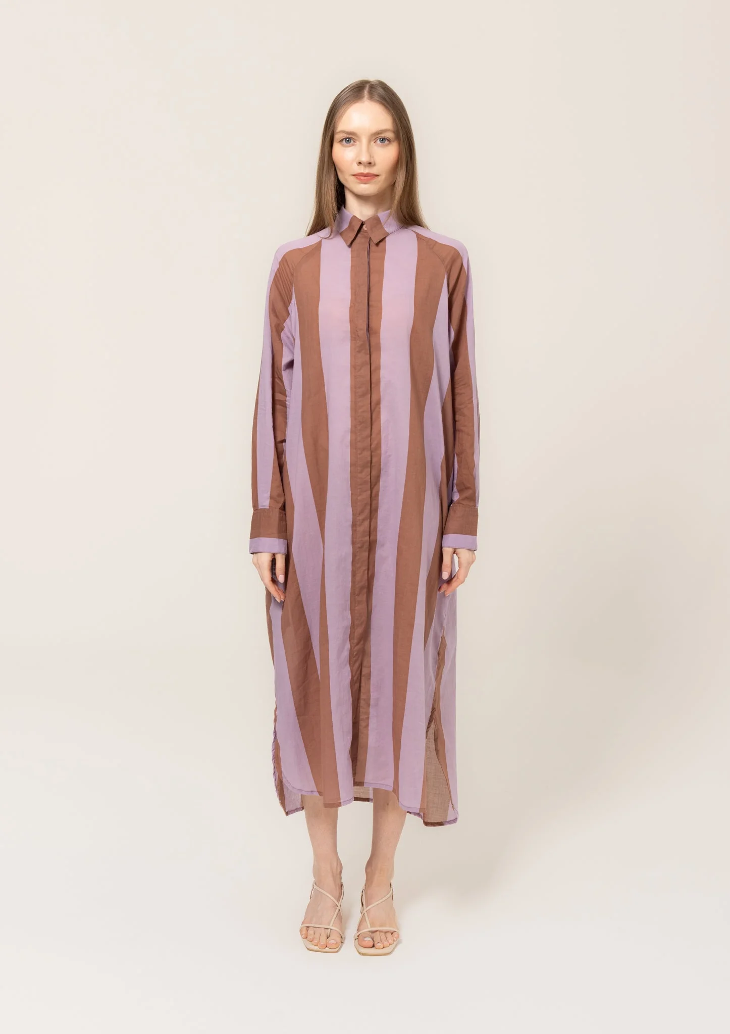 Gia Kaftan - Chesnut Stripe