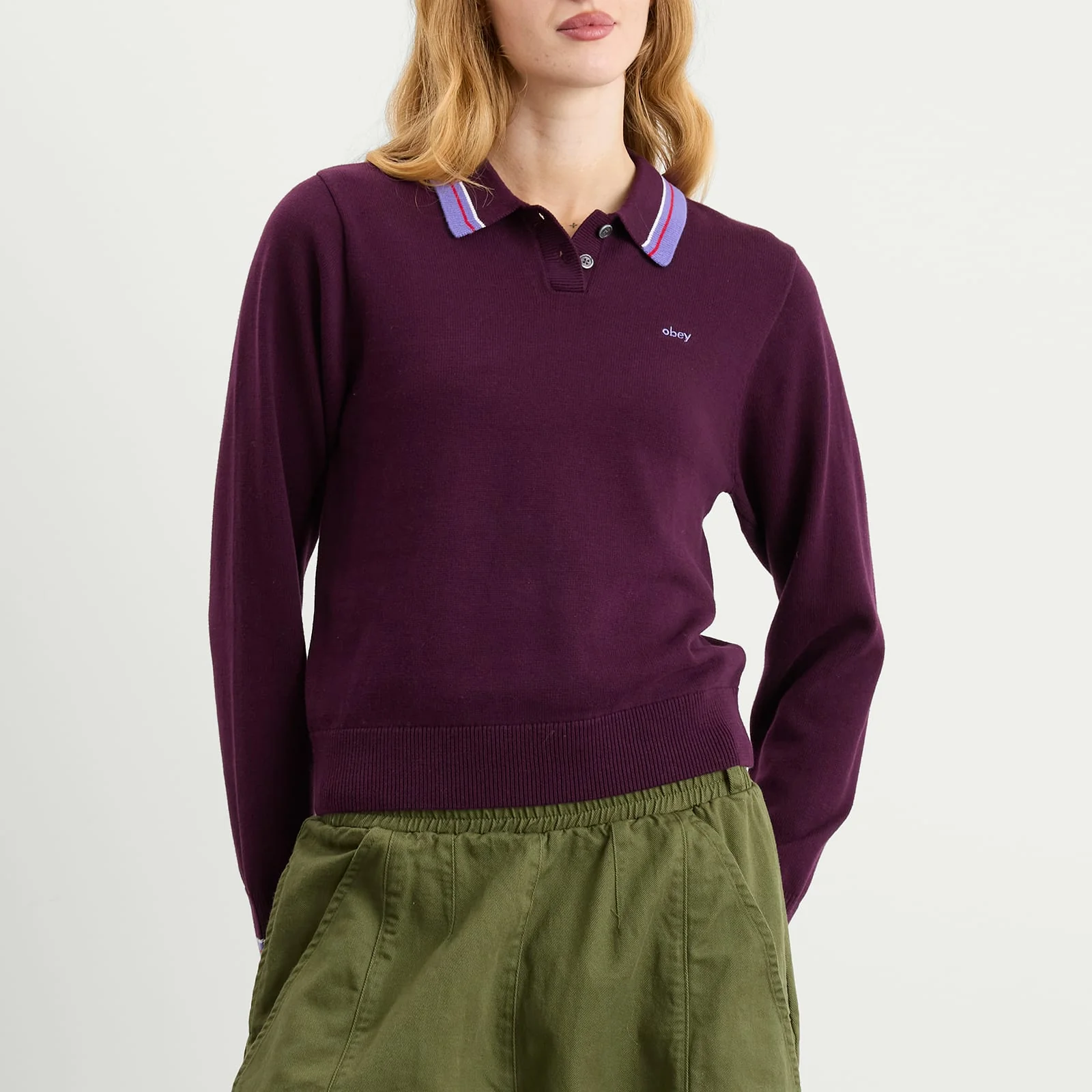 Goalie Polo Sweater - Beet