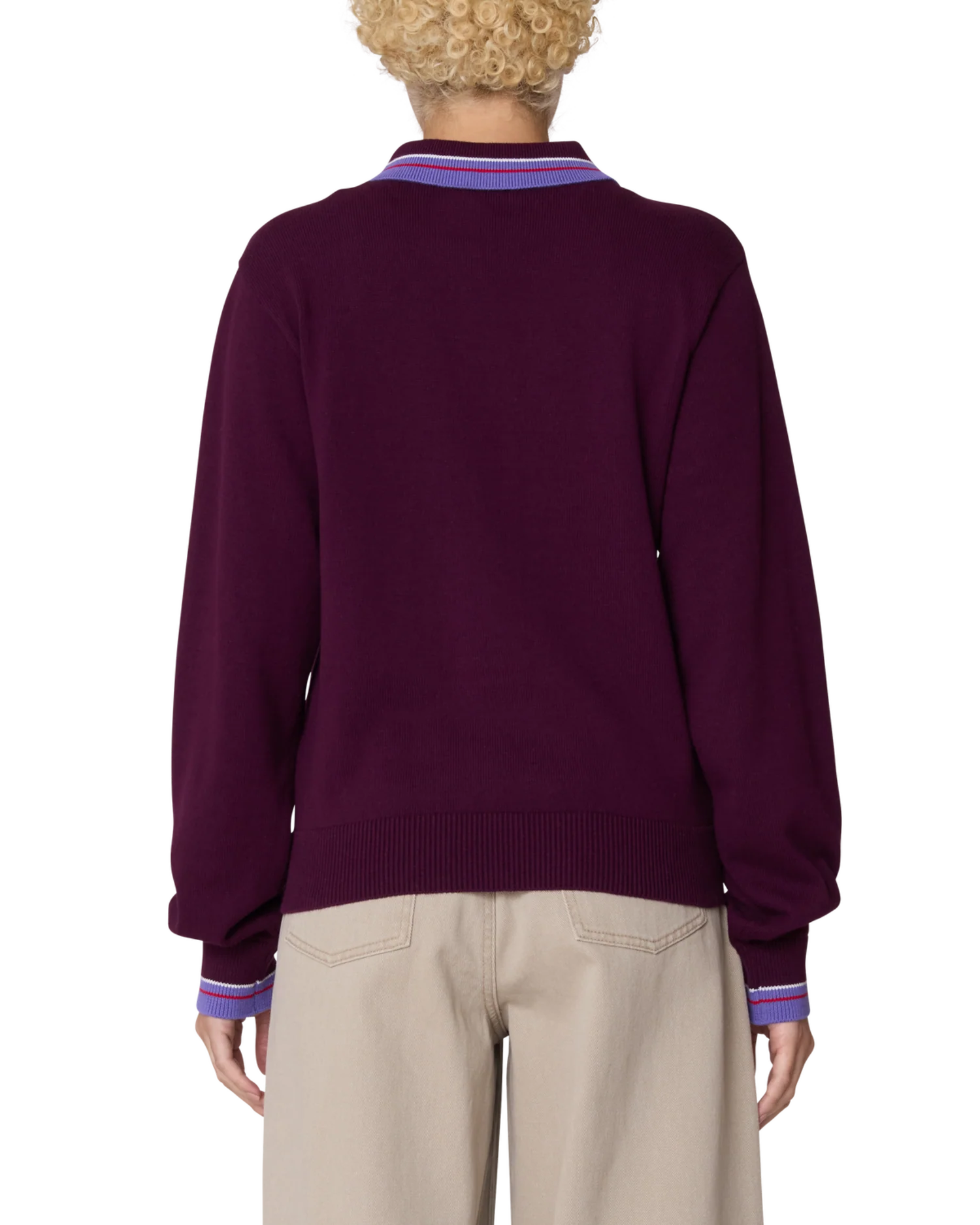 Goalie Polo Sweater - Beet - Image 4