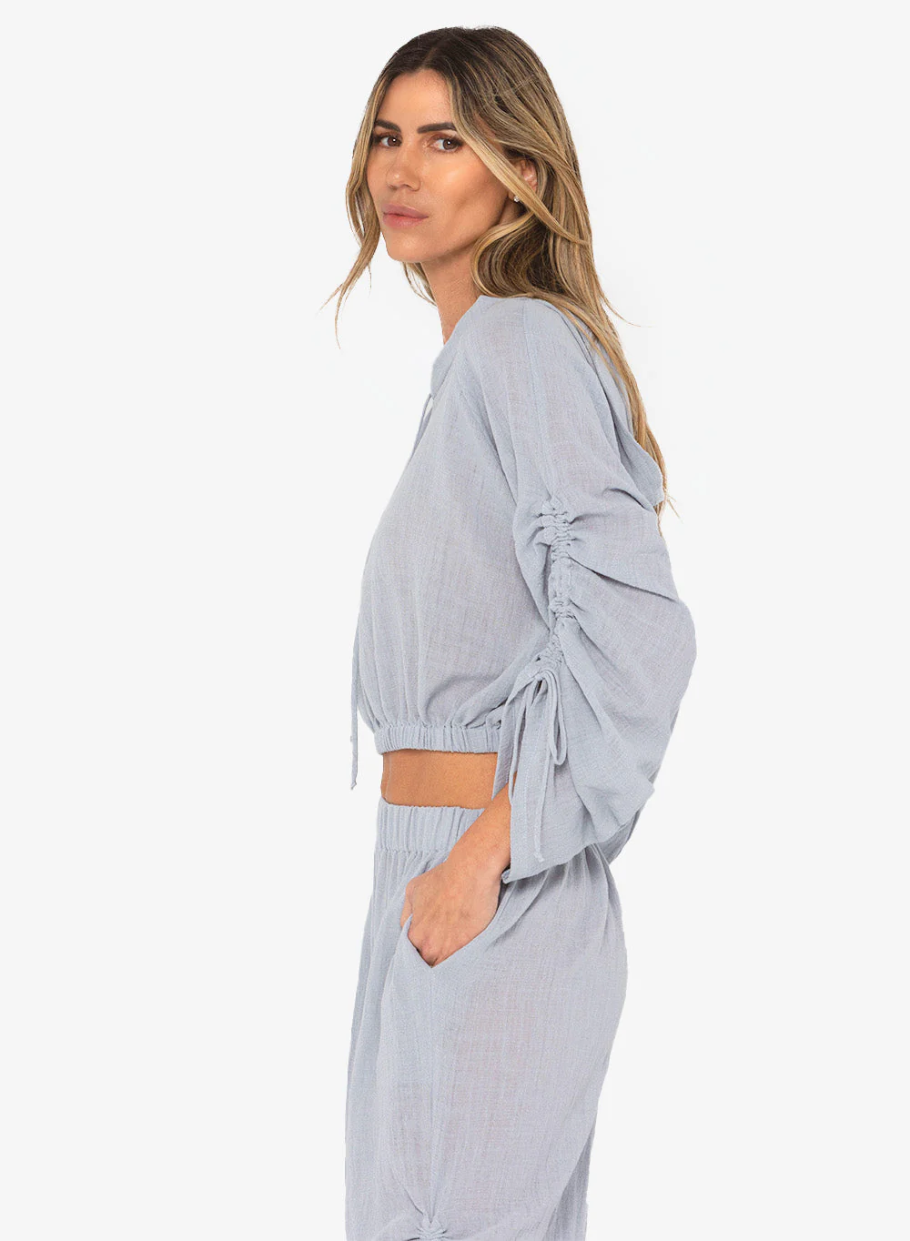 Grayson Hoodie - Dusty Blue - Image 3