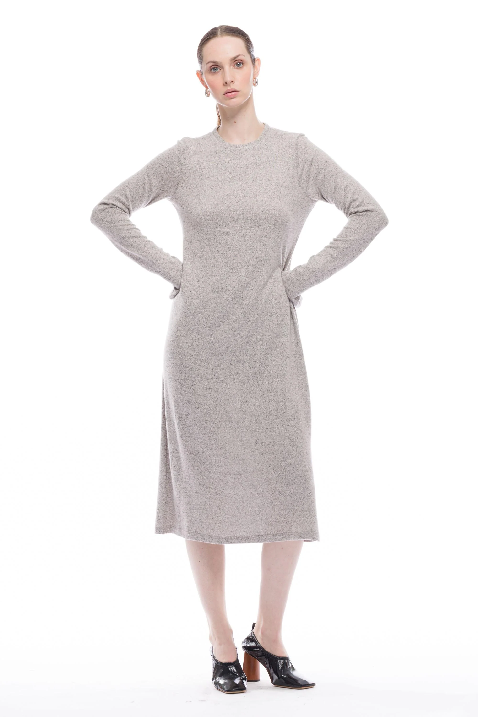 Hilman Dress - Oatmeal Black - Image 2