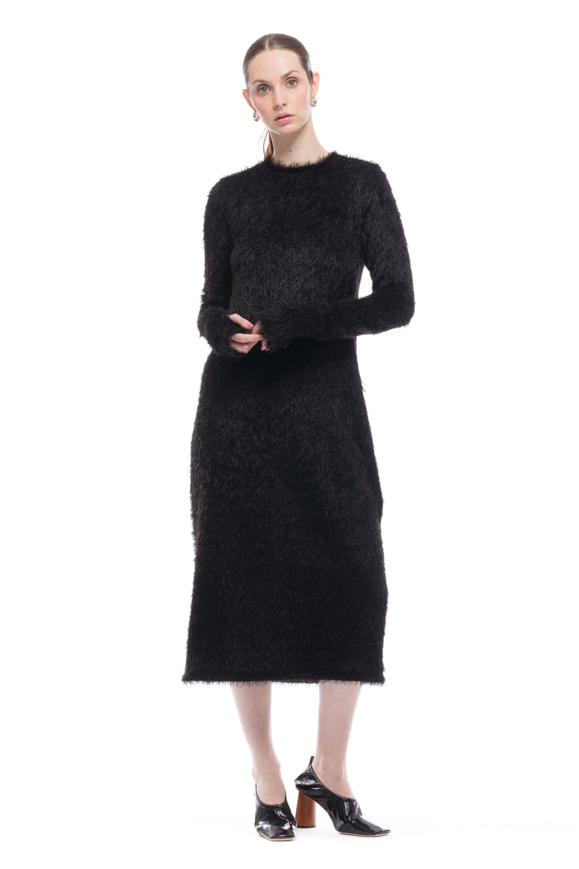 Hilman Dress - Black Shaggy - Image 4