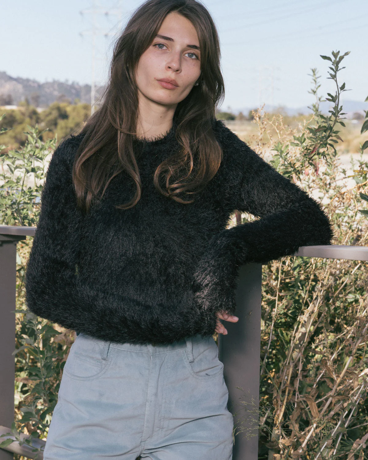 Hilman Top - Black Shaggy - Image 2