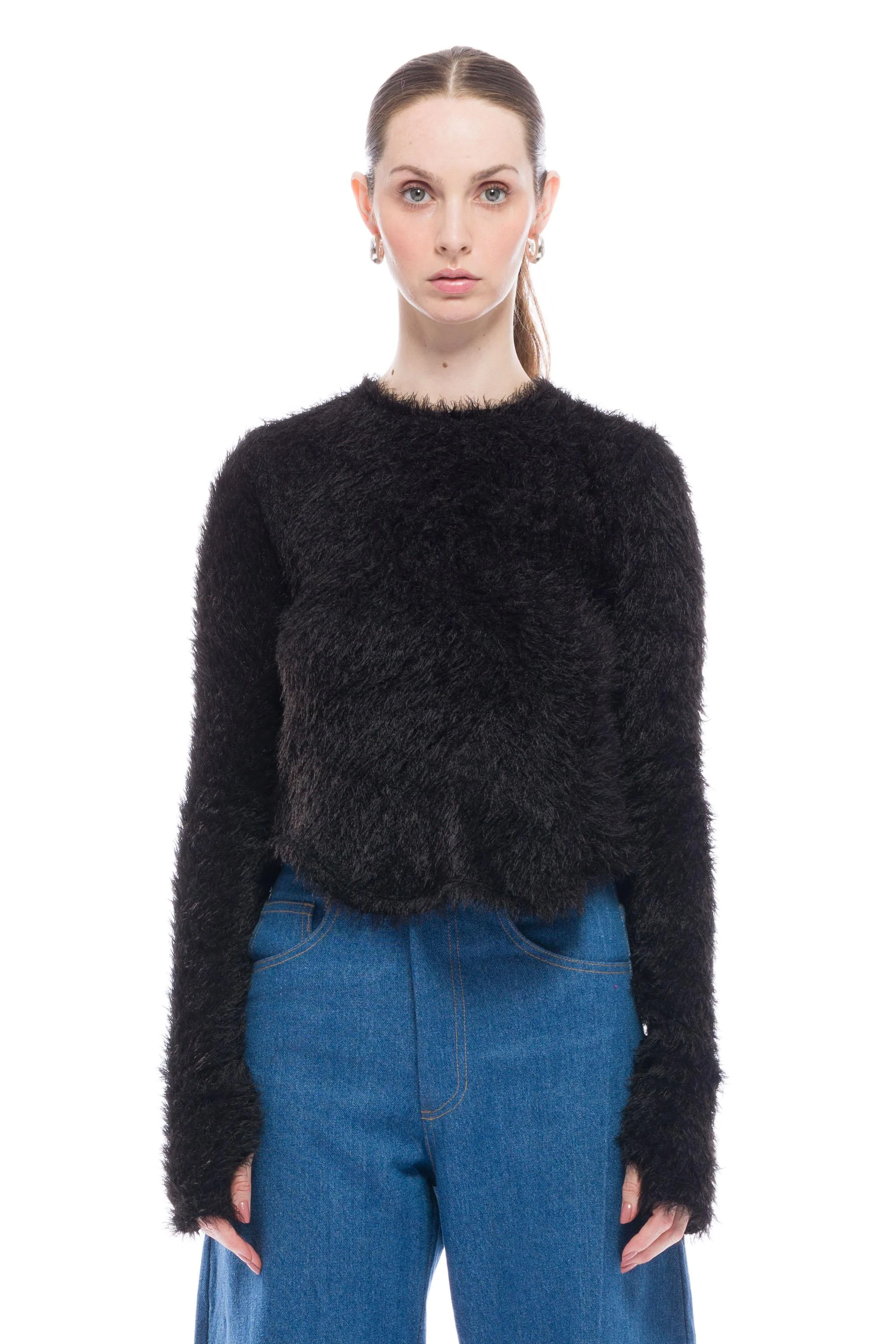 Hilman Top - Black Shaggy - Image 3