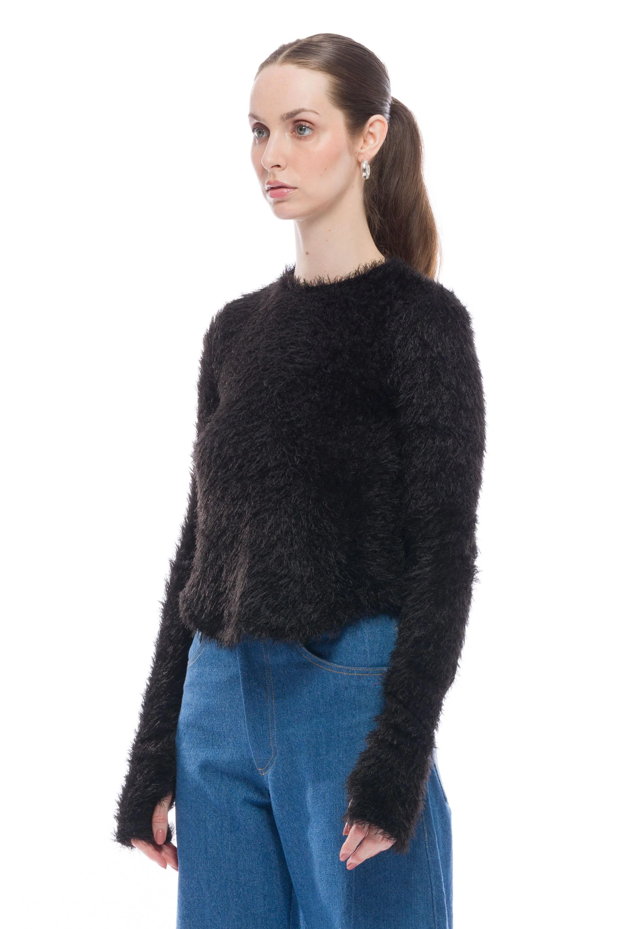 Hilman Top - Black Shaggy - Image 5