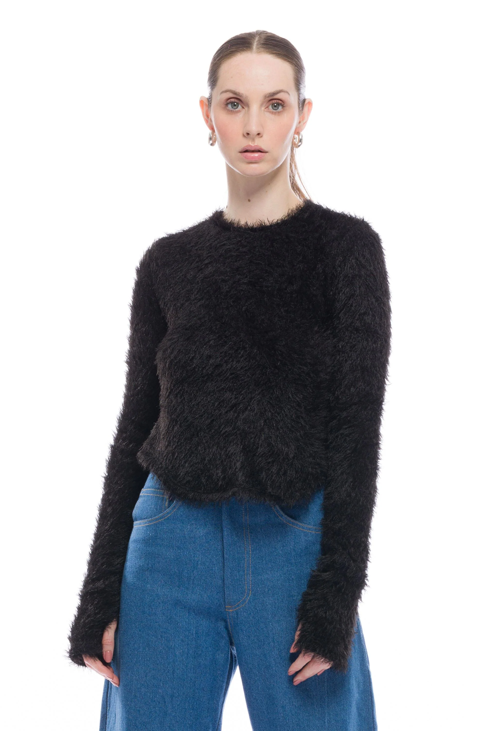 Hilman Top - Black Shaggy - Image 7