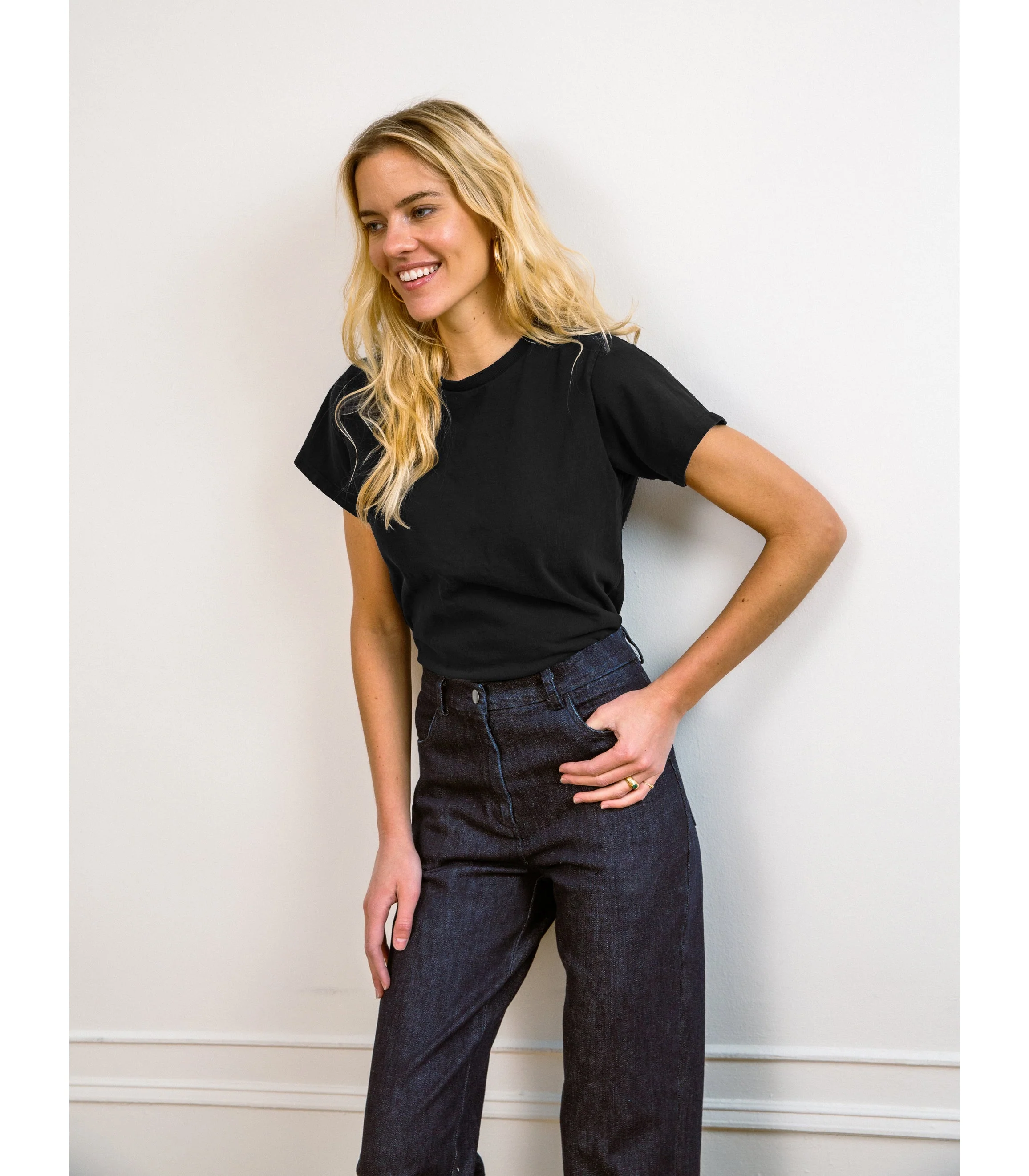 Hutton Boxy Fitted Tee - Black - Image 5