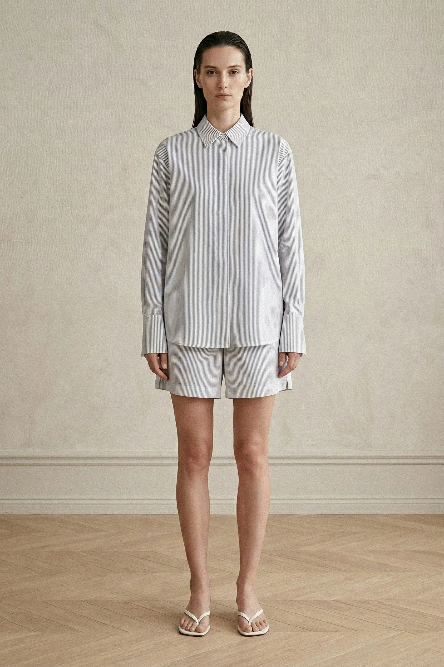 Isabella Shorts Cotton Stripe - Image 2