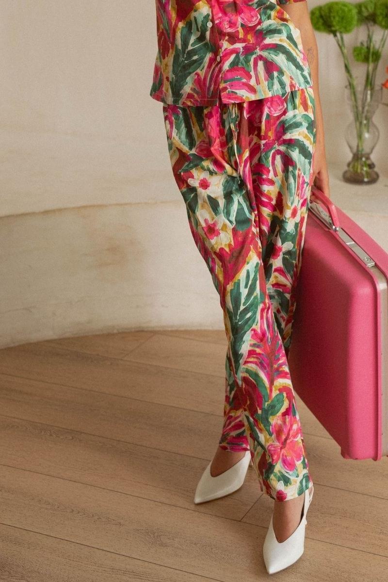 Isla Floral Wide-Leg Drawstring Pant - Image 8
