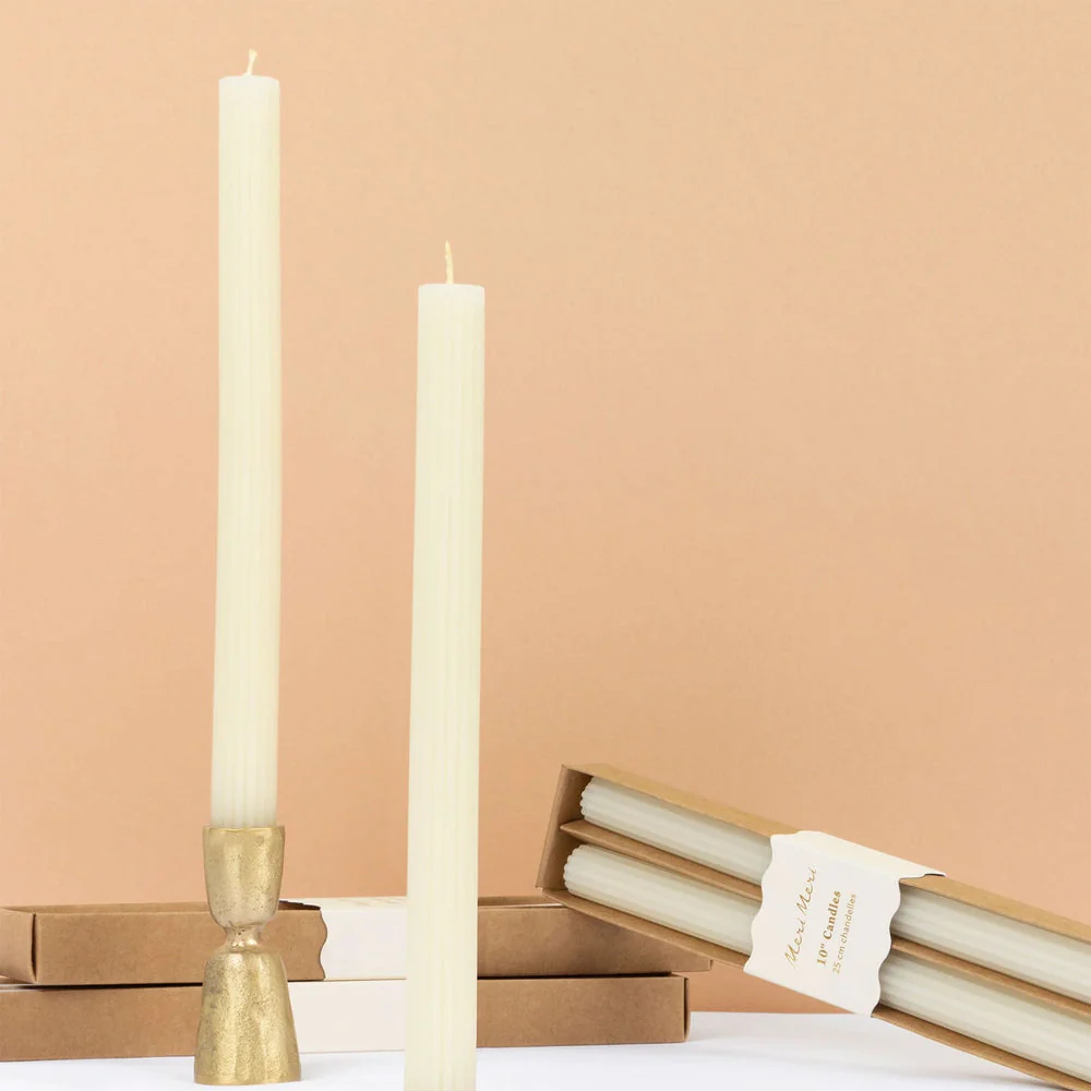 Ivory Table Candles - Pack of 2 - Image 2
