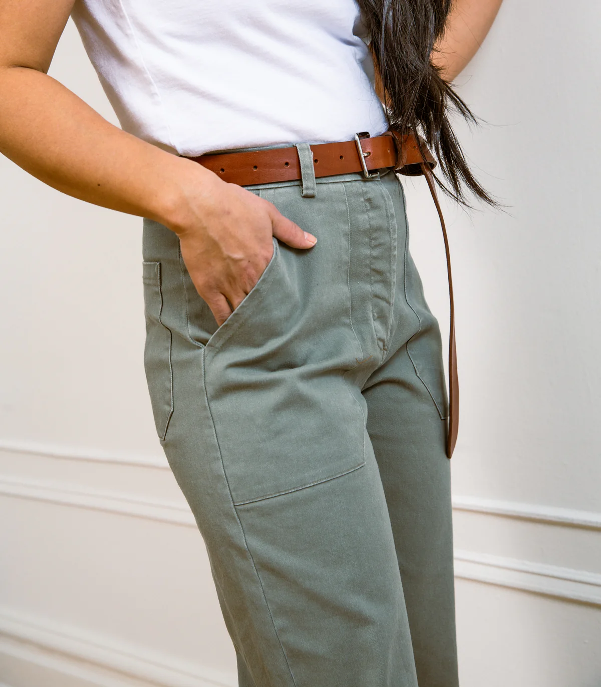 James Straight-Leg Work Pant - Sage - Image 6