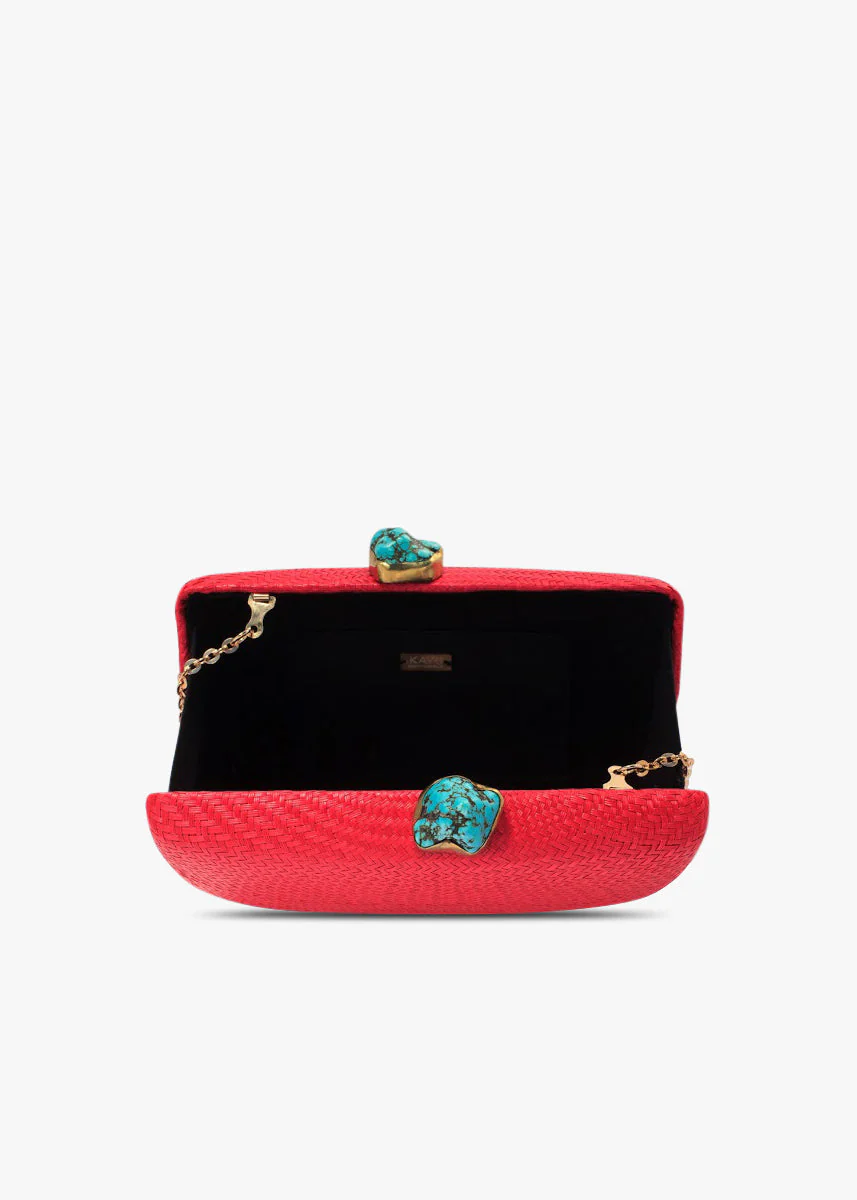Jen clutch with turquoise stone - Image 2