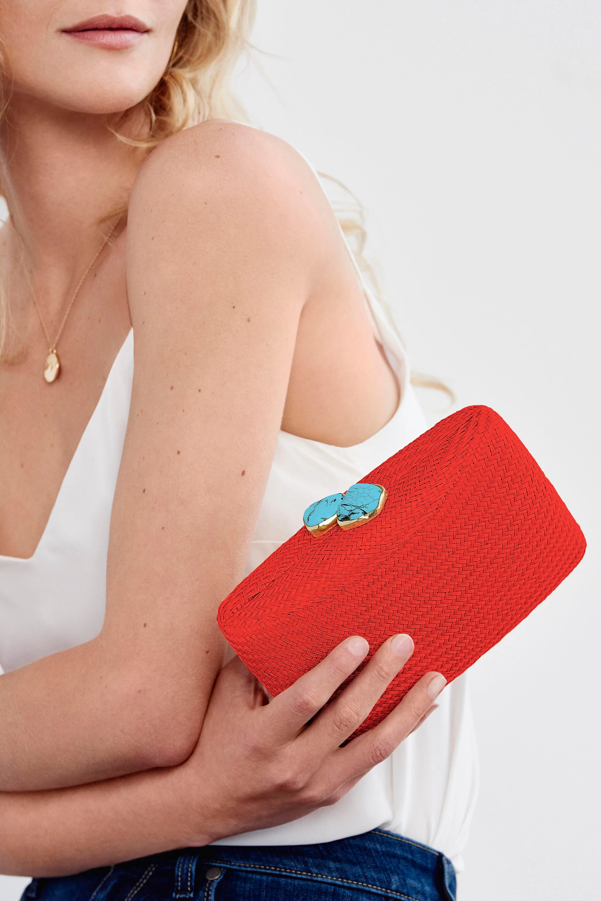 Jen clutch with turquoise stone - Image 6