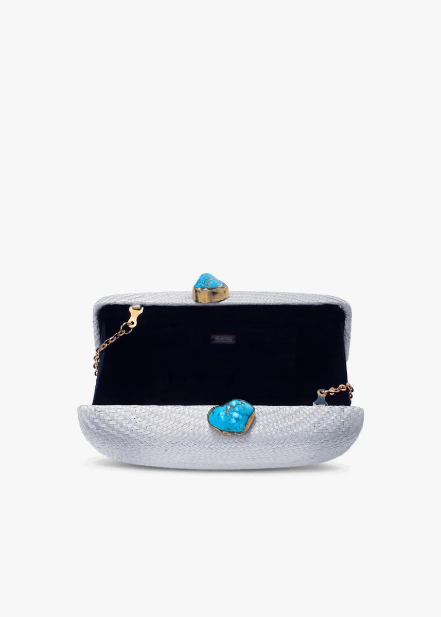 Jen clutch with turquoise stone - Image 2
