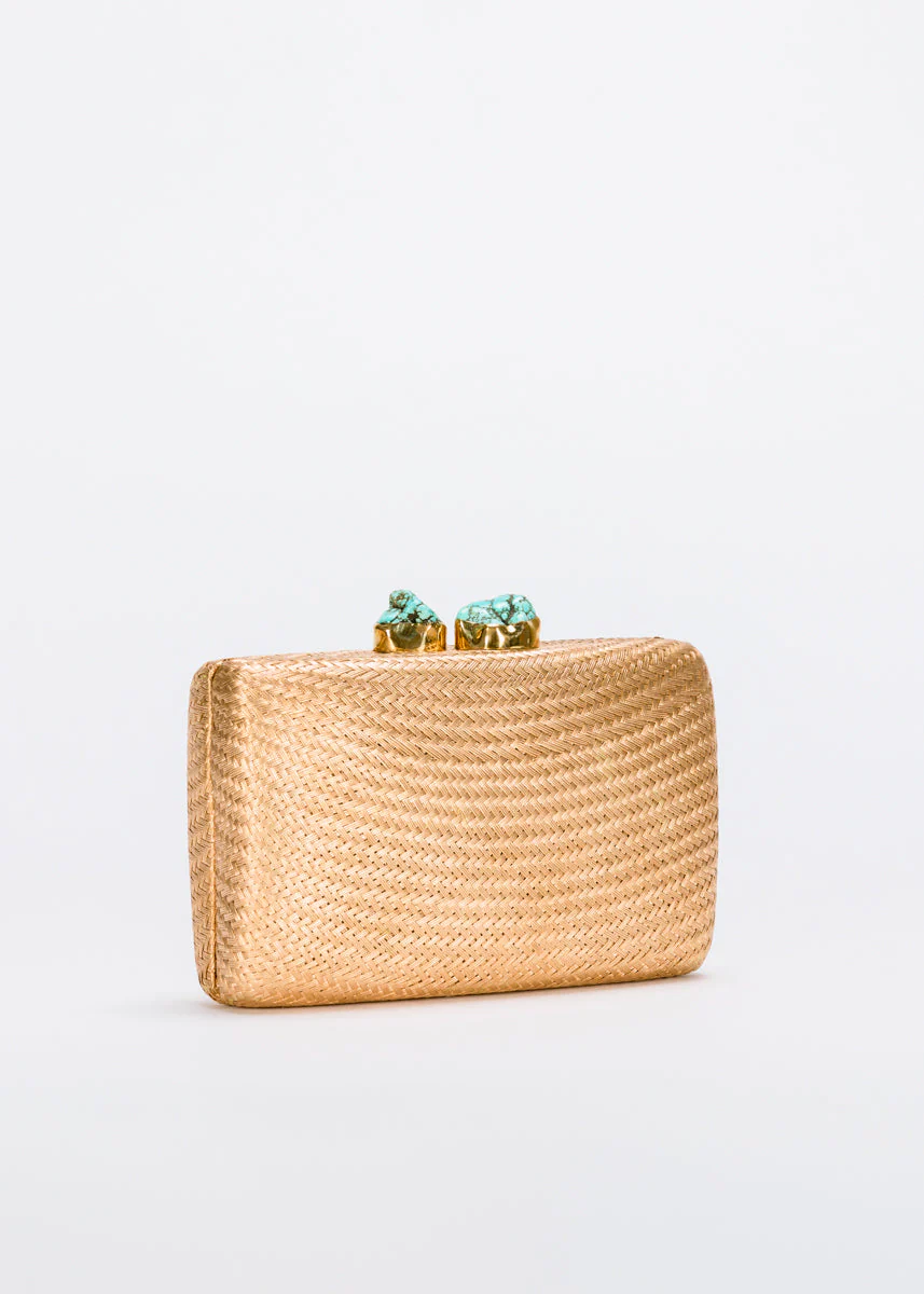 Jen clutch with Turquoise Stone - Image 3