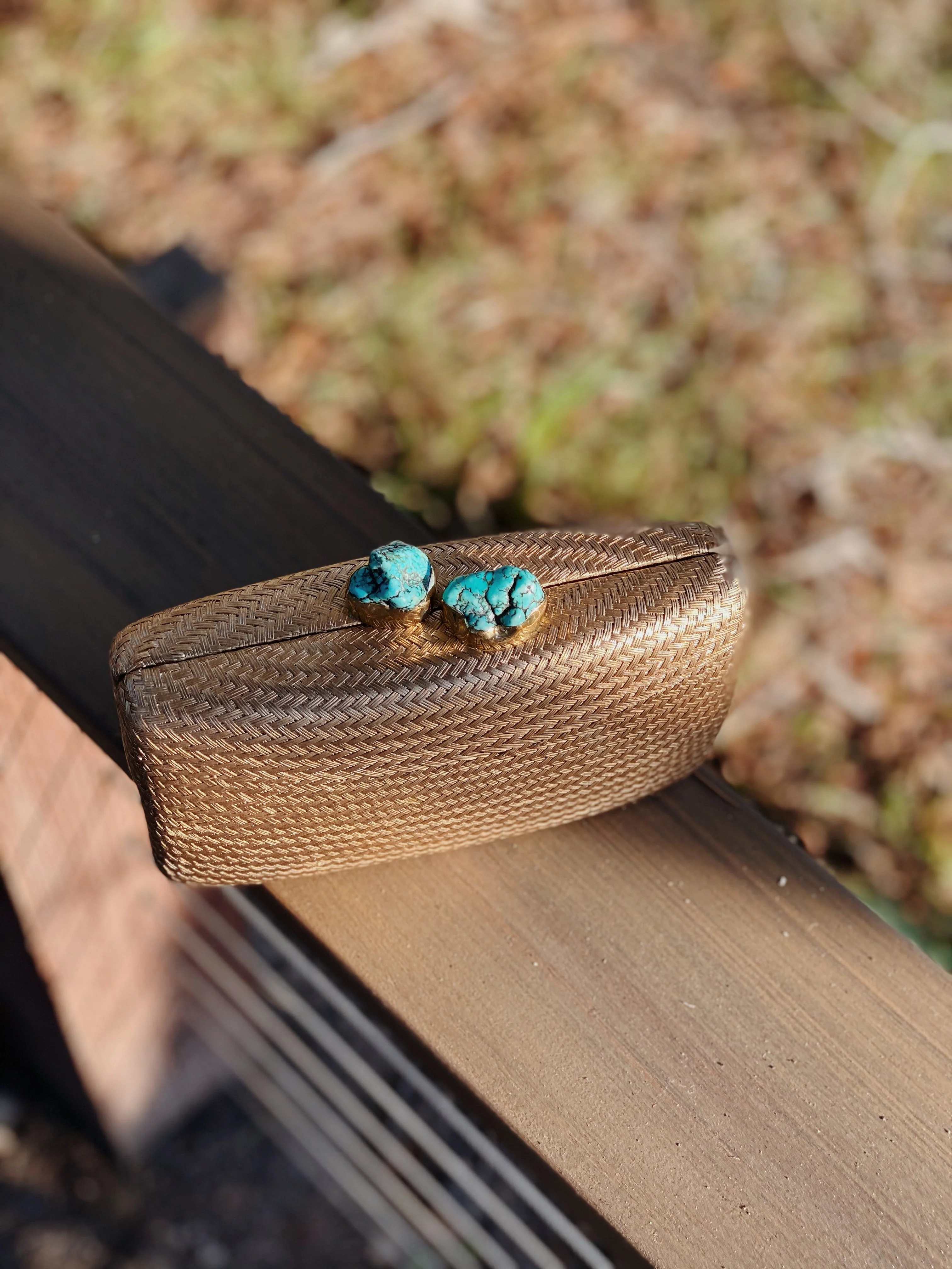 Jen clutch with Turquoise Stone - Image 4