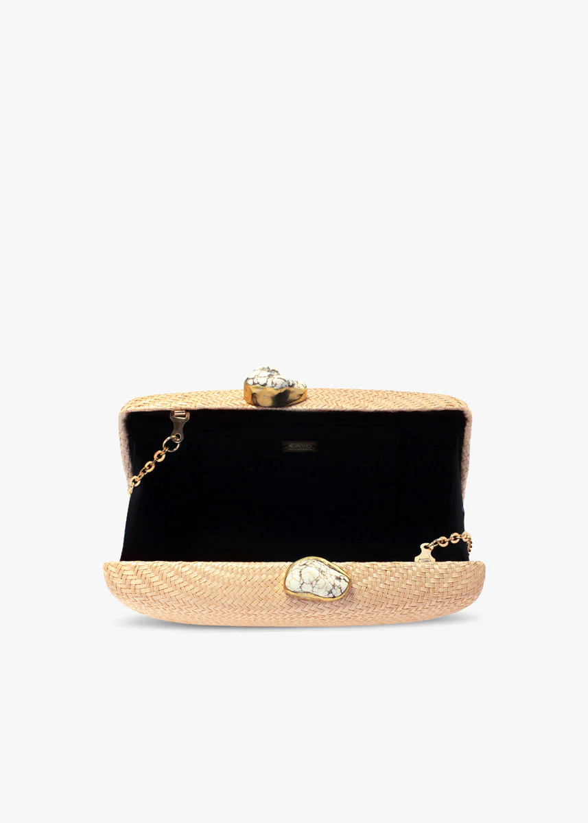 Jen clutch with white Stone - Image 2