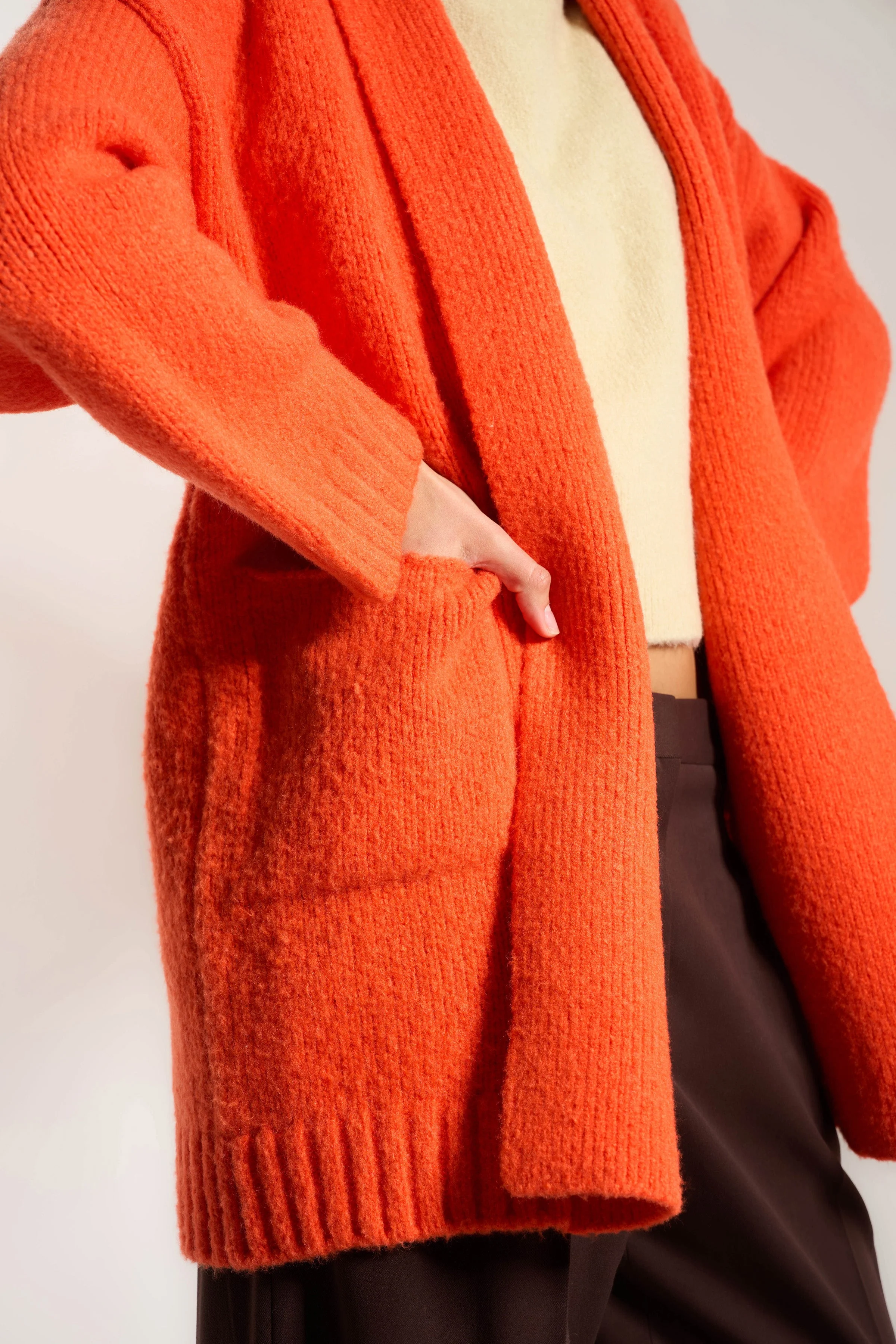 Juliet Cardigan - Red Orange - Image 3