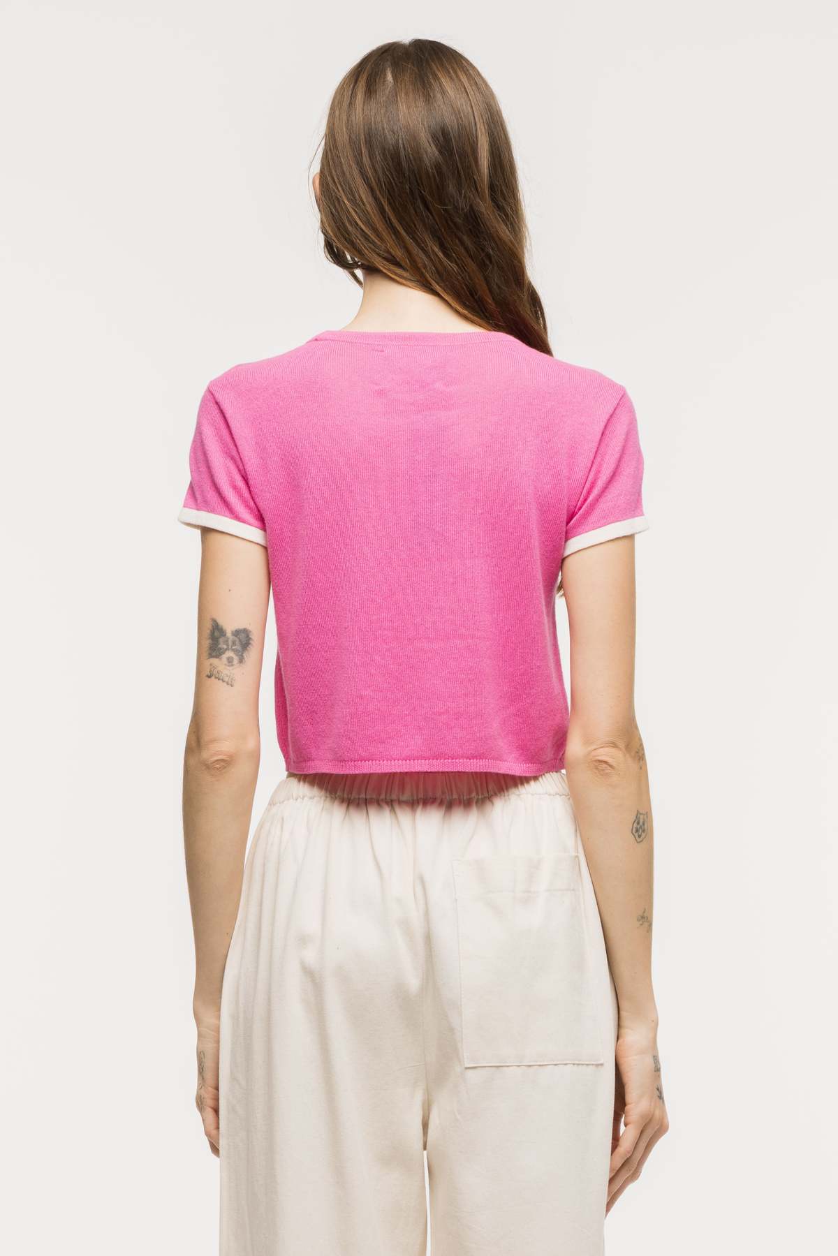 Katya Knit Top - Fuchsia - Image 3