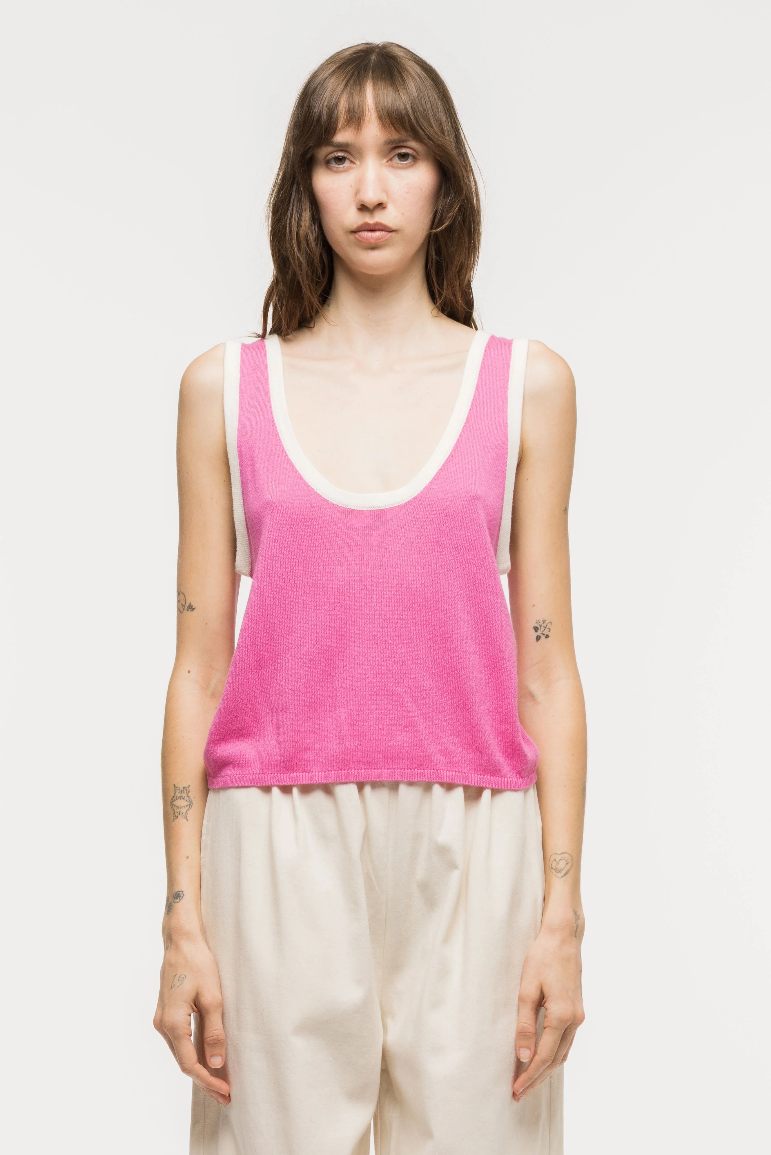 Kaya Knit Tank Top - Fuchsia